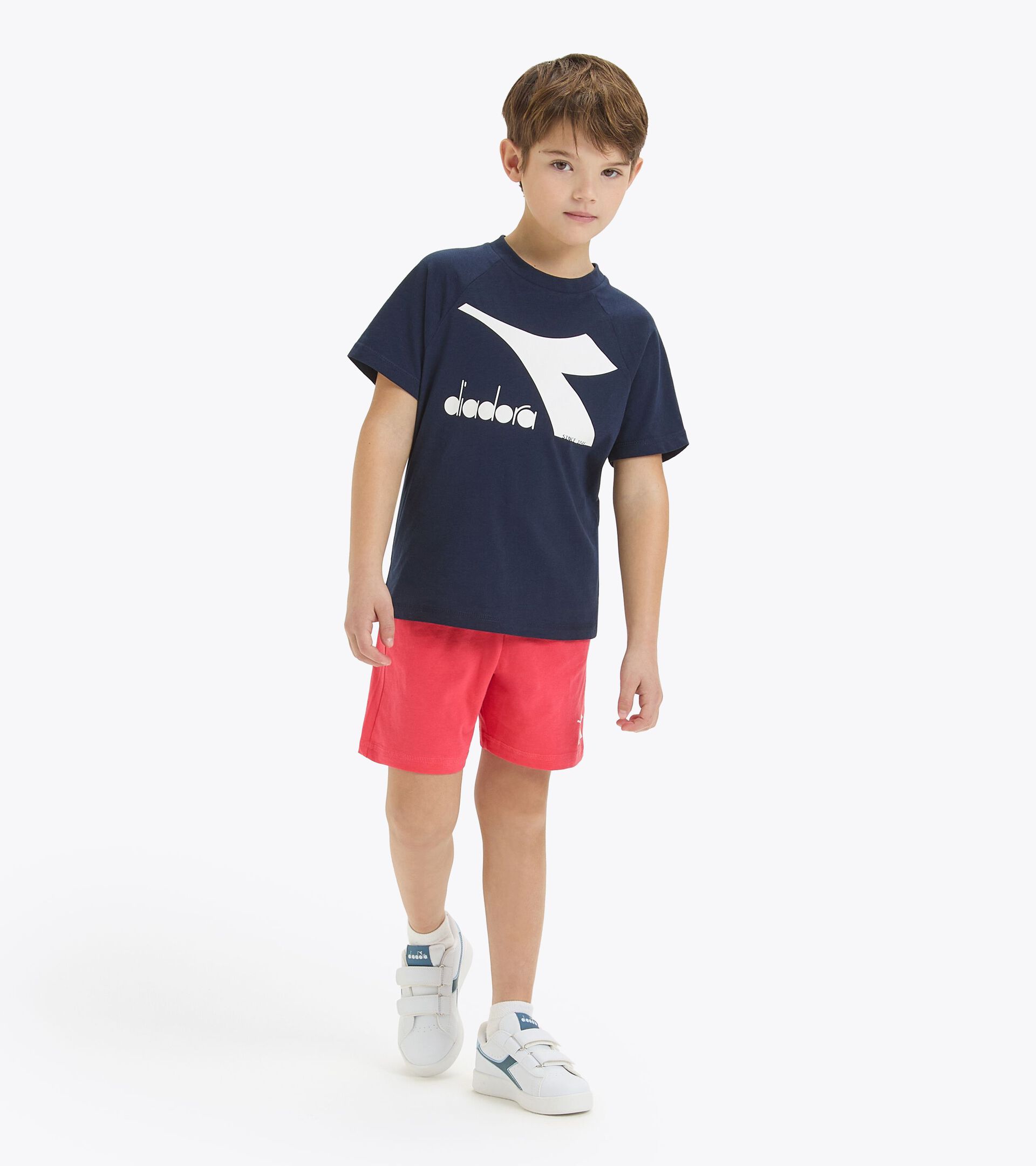 Conjunto deportivo - Camiseta y pantalones cortos - Unisex - Niños/niñas y adolescentes JU. SET SS CORE AZUL CHAQUETON - Diadora