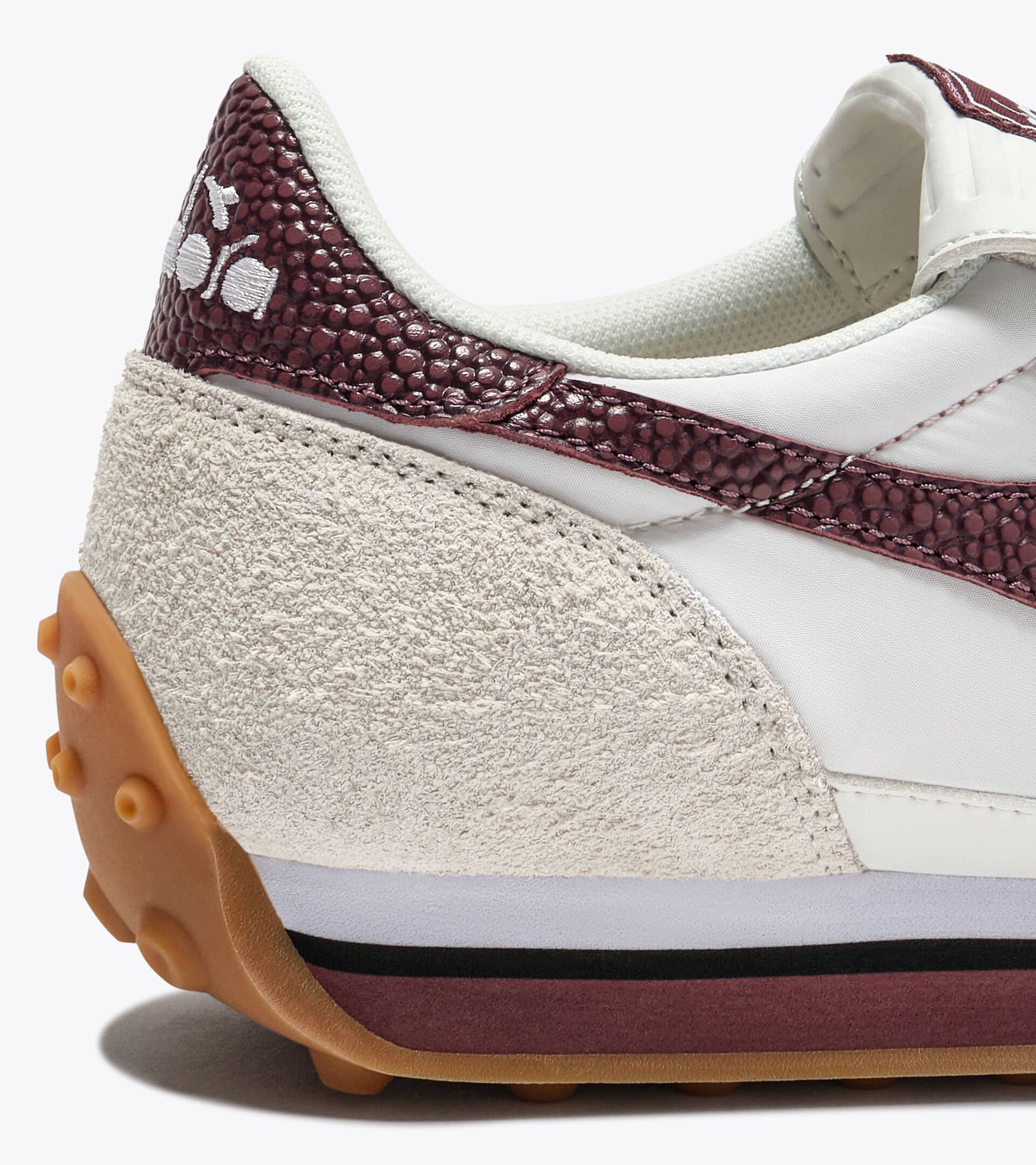 Zapatillas de ante de ca&ntilde;a baja - Mujer RALLY INDOOR BIANCO/VIOLA AVVENTO - Diadora