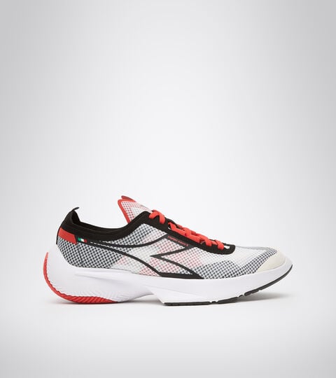 Chaussures de running - Homme EQUIPE CORSA 2 WHITE/BLACK/FIERY RED - Diadora