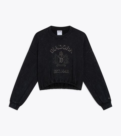 Jersey sweatshirt - Cropped - Women's L. SWEAT AVENUE LAB I BLACK COAL - Diadora