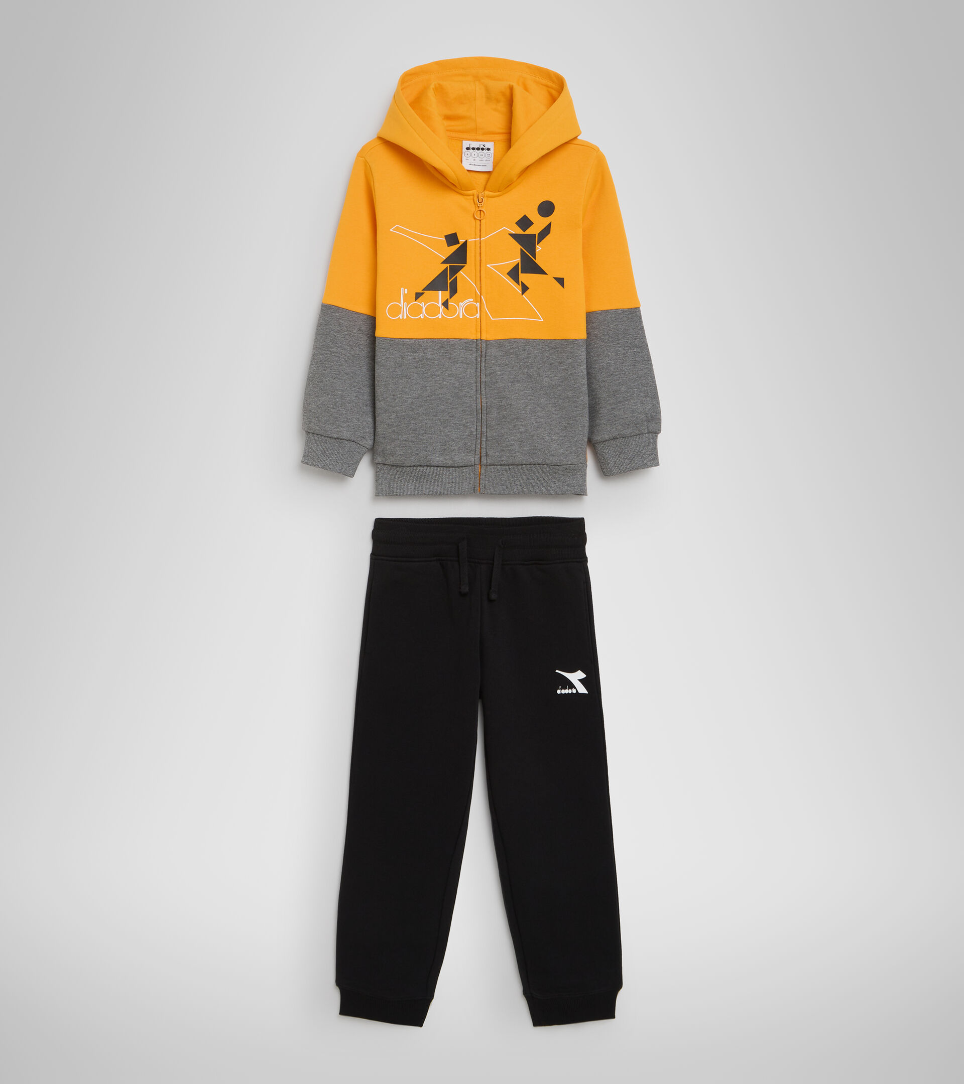 Sports tracksuit - Kids JB.TRACKSUIT HD FZ TWISTER RADIANT YELLOW - Diadora