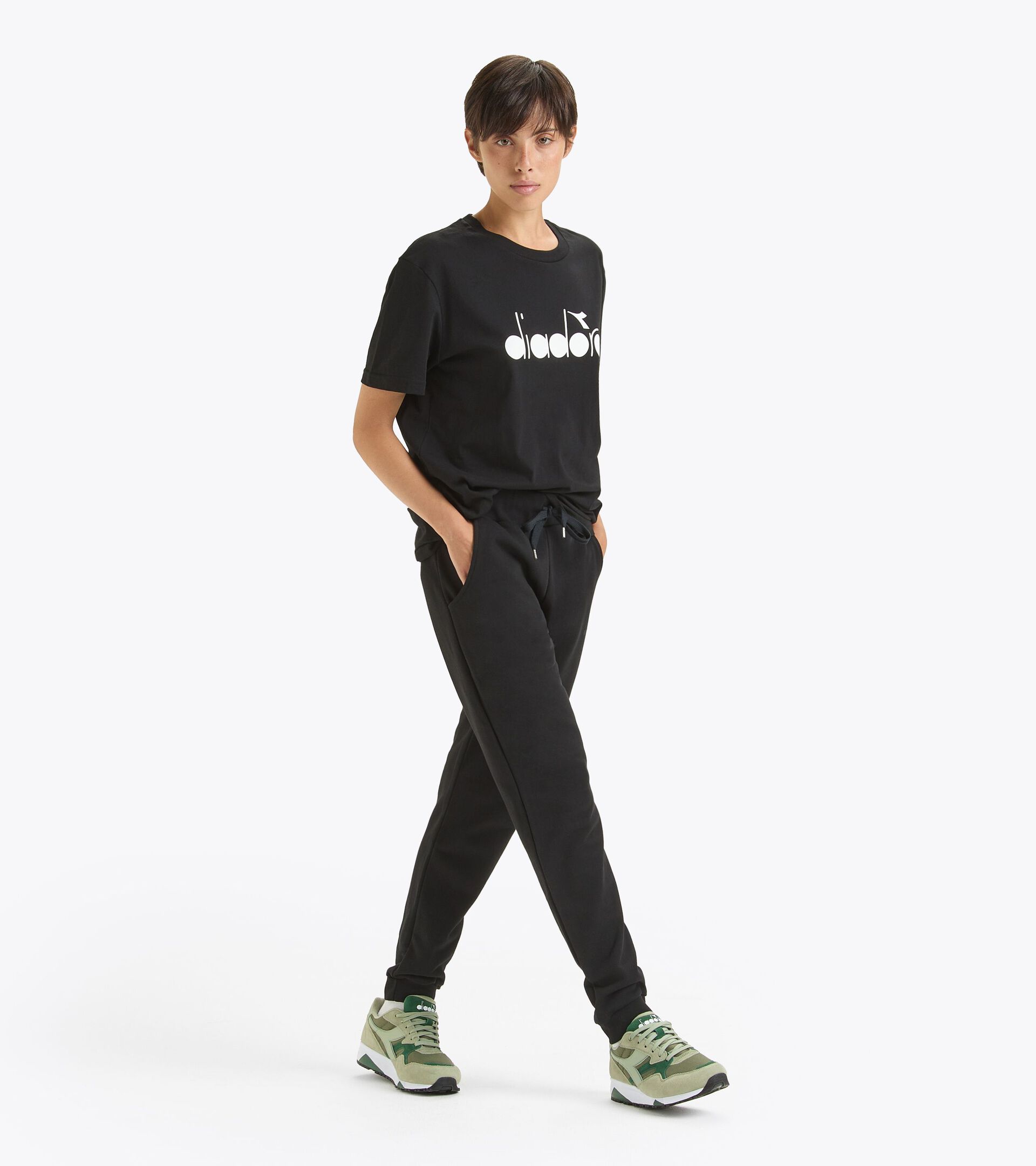 Pantalón deportivo - Made in Italy - Gender neutral PANTS LOGO NEGRO - Diadora