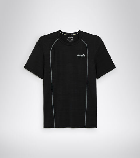 SS T-SHIRT TECH BE ONE, NOIR T-shirt de running - Homme SS T-SHIRT TECH BE ONE NOIR - Diadora