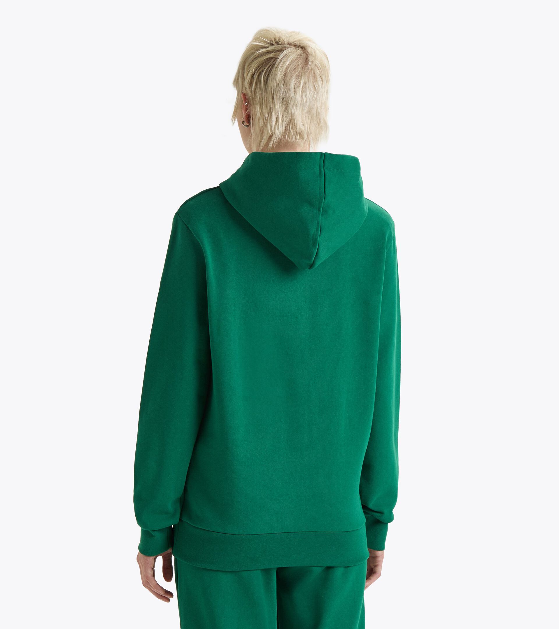 Felpa con cappuccio color block - Per ogni genere
 HOODIE LOGO VERDE AVENTURINE - Diadora