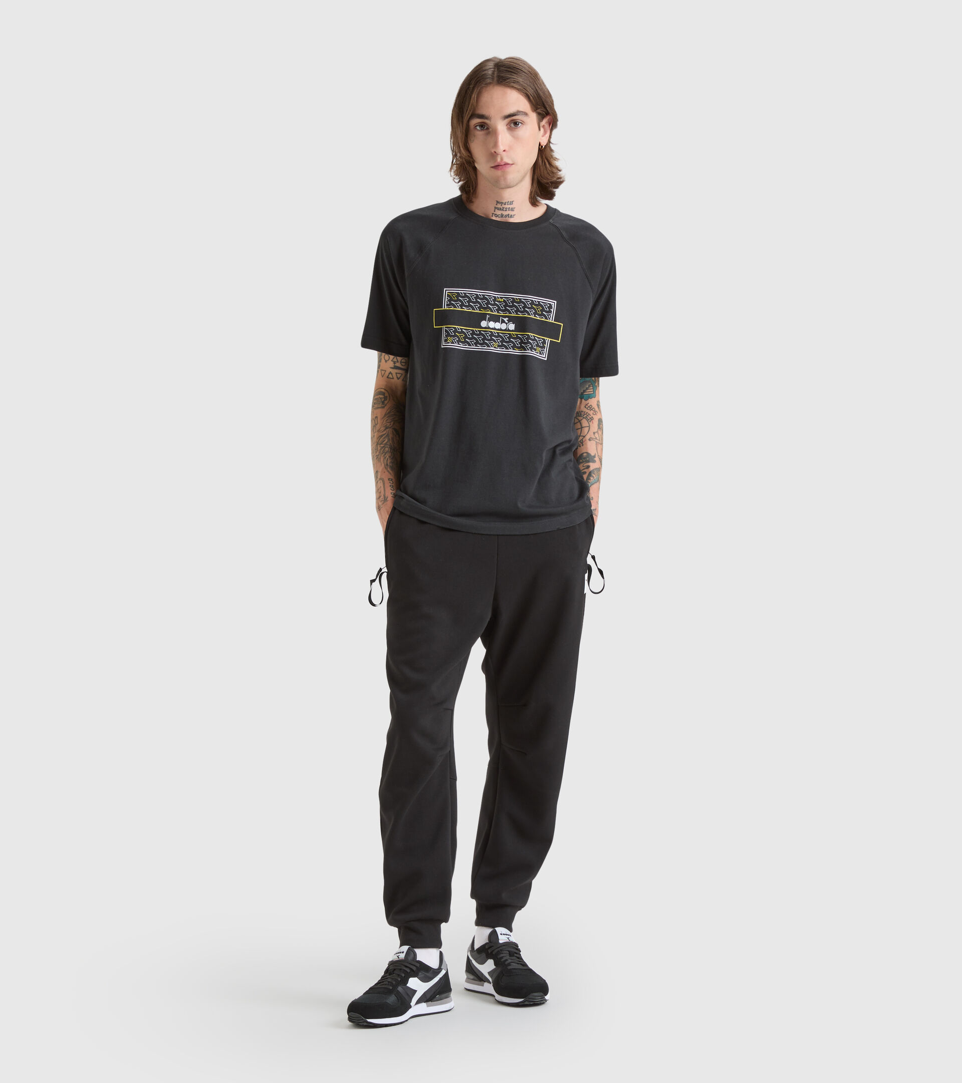 Cotton and polyester T-shirt - Men’s T-SHIRT SS  URBANITY BLACK - Diadora