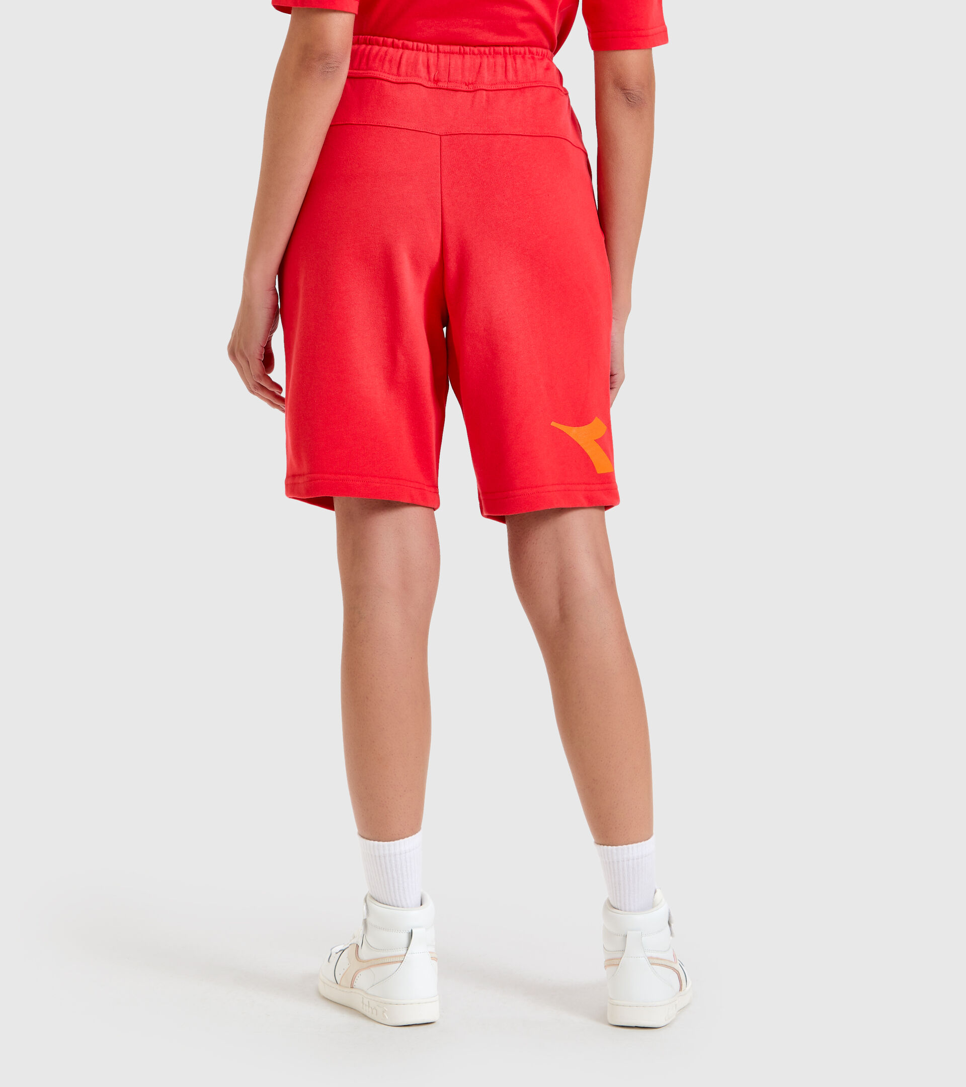 Bermudas aus aufgerauter Baumwolle - Unisex BERMUDA MANIFESTO MOHNBLUME ROT - Diadora