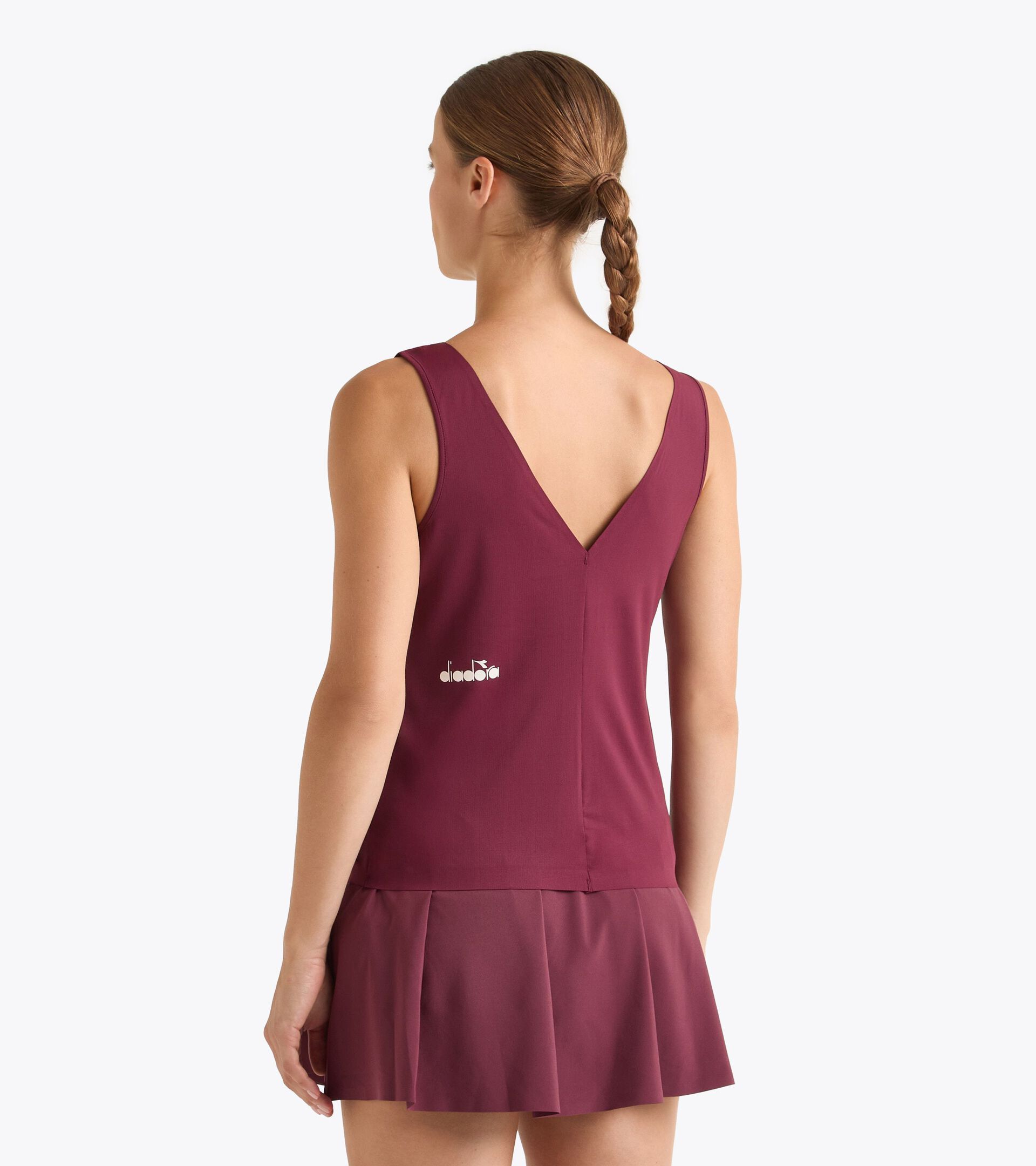 Camiseta sin mangas técnica de tenis - Competición - Mujer L. TANK ICON ROJO BANDERA - Diadora