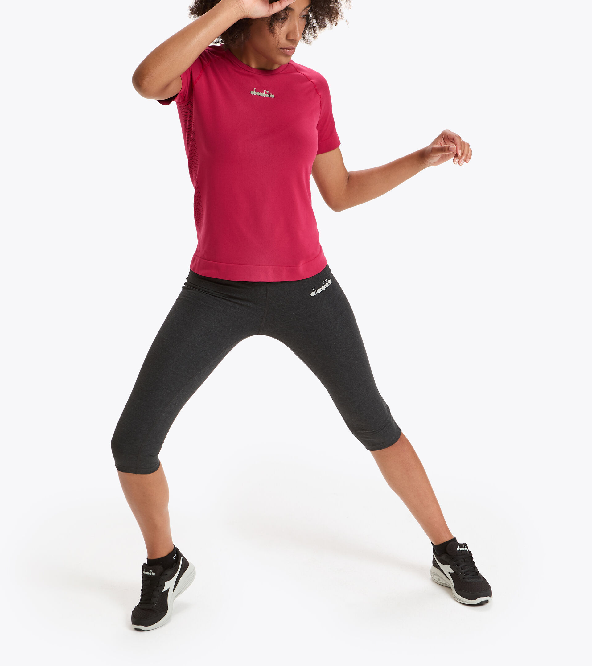 Training leggings - Women L. 3/4 TIGHTS BE ONE GRAY MELANGE MIDDLE - Diadora