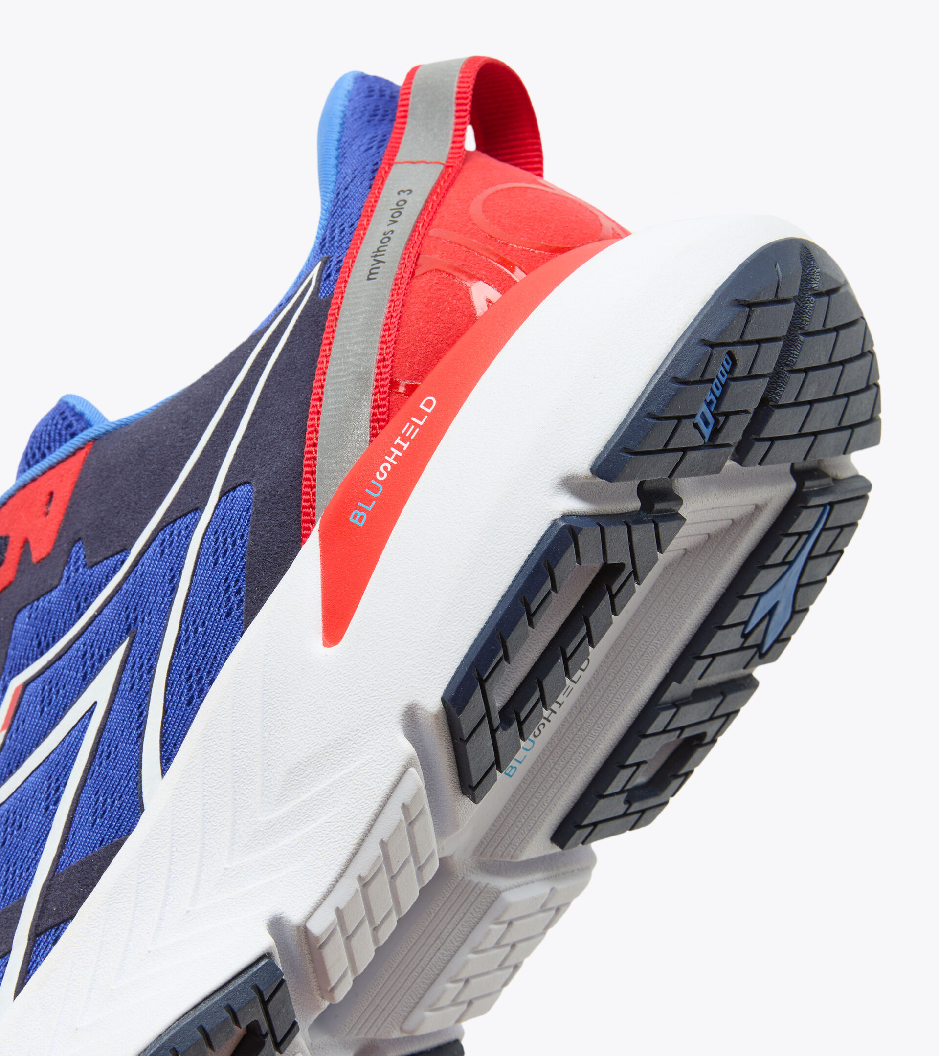 Running shoes - Men MYTHOS BLUSHIELD VOLO 3 SURF THE WEB/WHITE/FIERY RED - Diadora