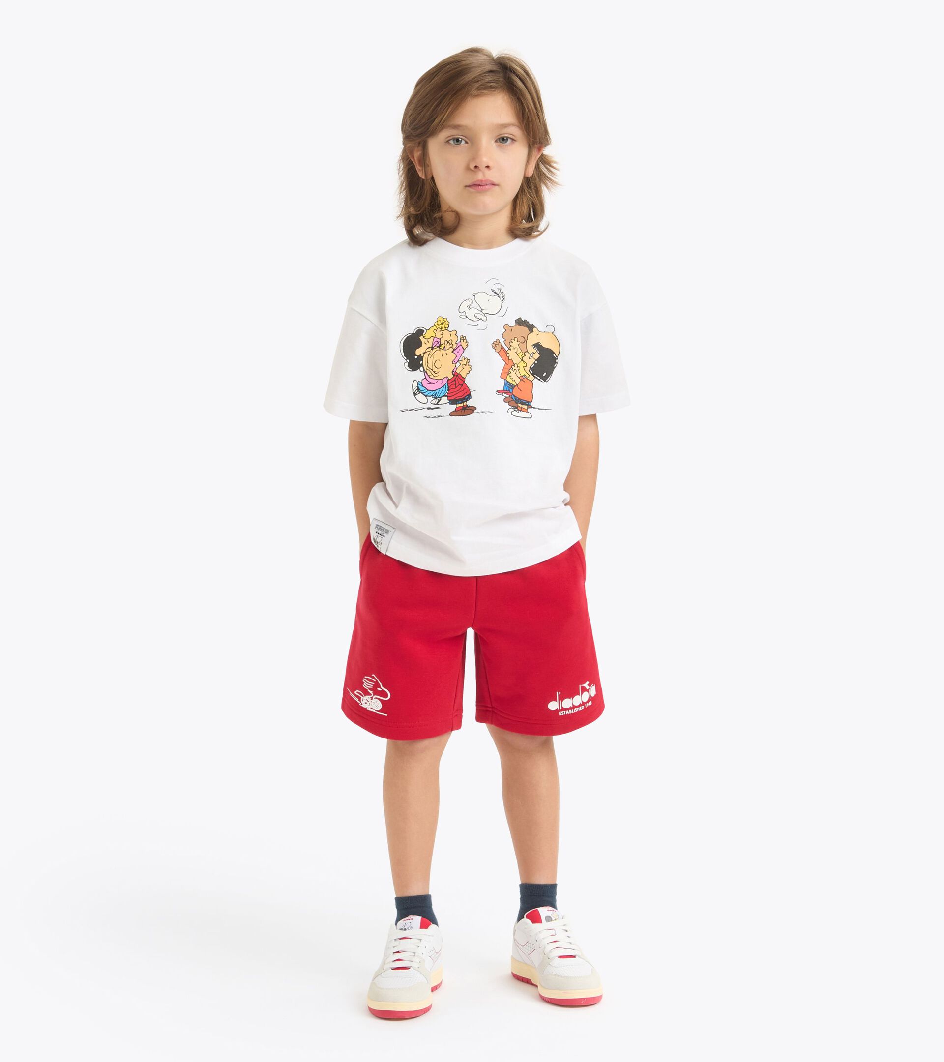 Peanuts bermuda pants - Kids 
 JU. BERMUDA PEANUTS RED SALSA - Diadora