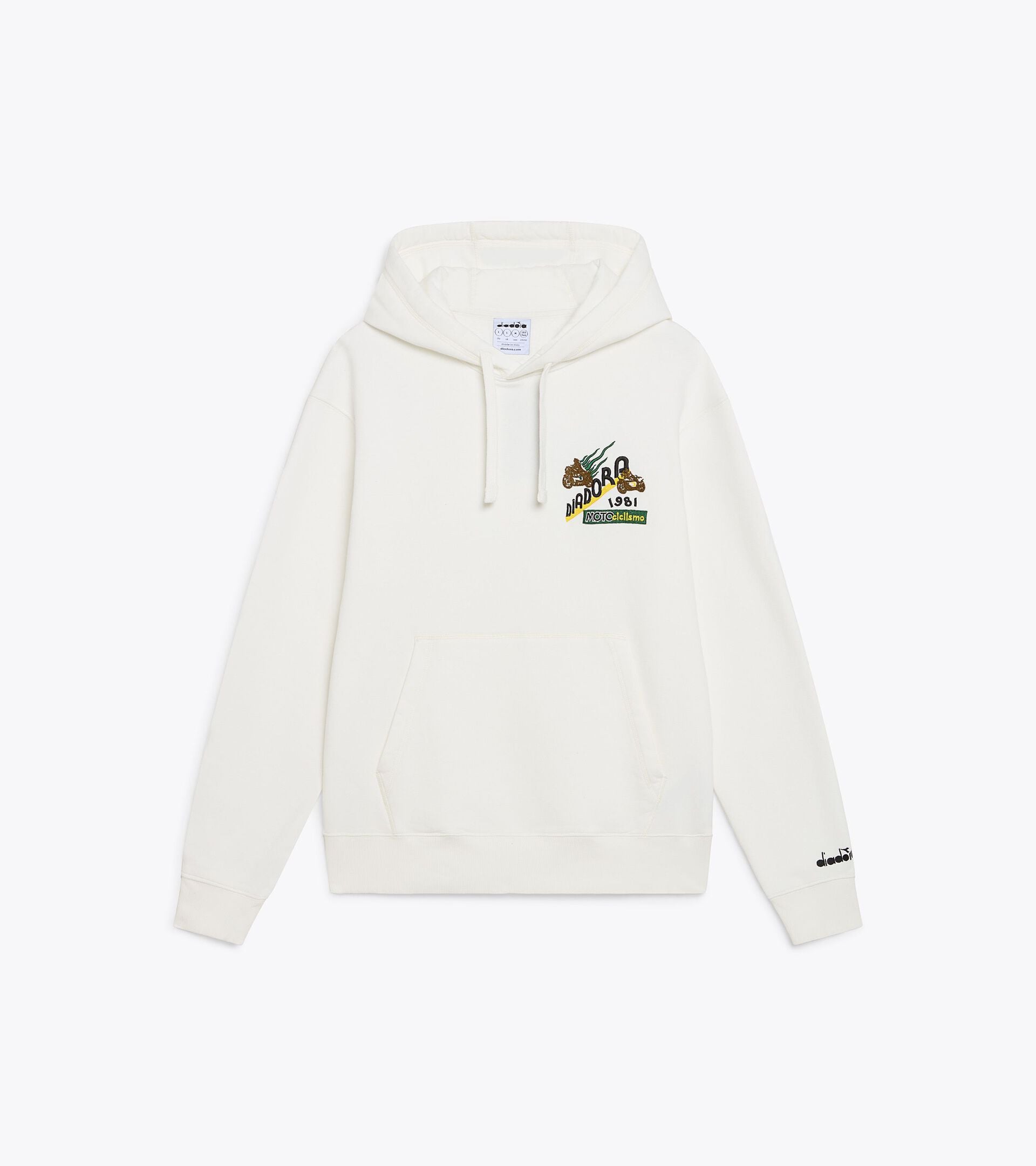 Legacy Hooded Sweatshirt - Made In Italy - All-gender HOODIE LEGACY WHITE MILK - Diadora
