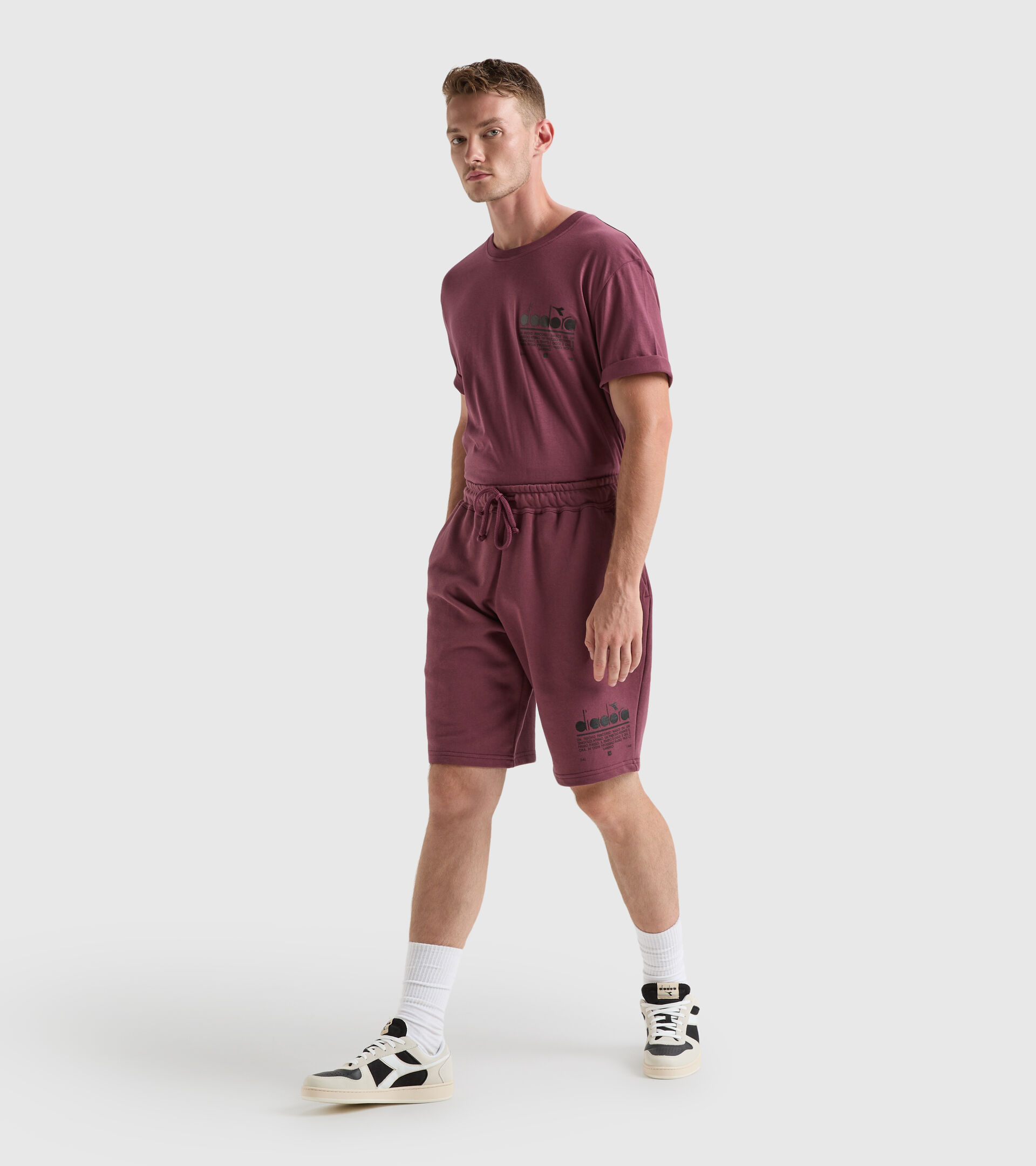 Cotton shorts - Unisex BERMUDA MANIFESTO AFRICAN VIOLET - Diadora