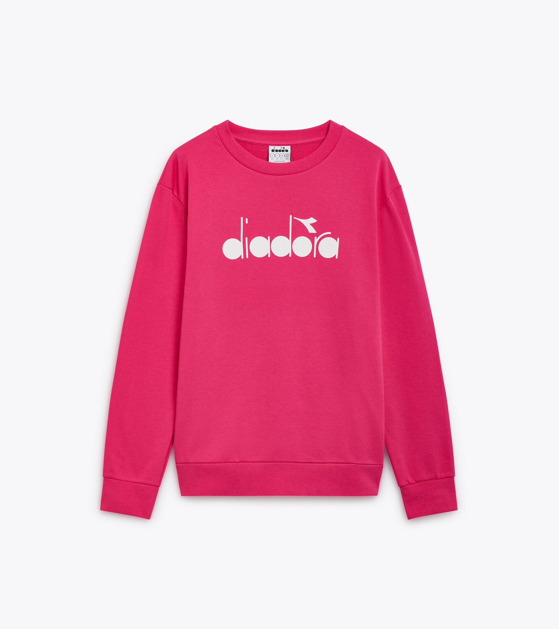 Sudadera deportiva - Made in Italy - Gender neutral SWEATSHIRT CREW LOGO FRAMBUESA SORBETE - Diadora