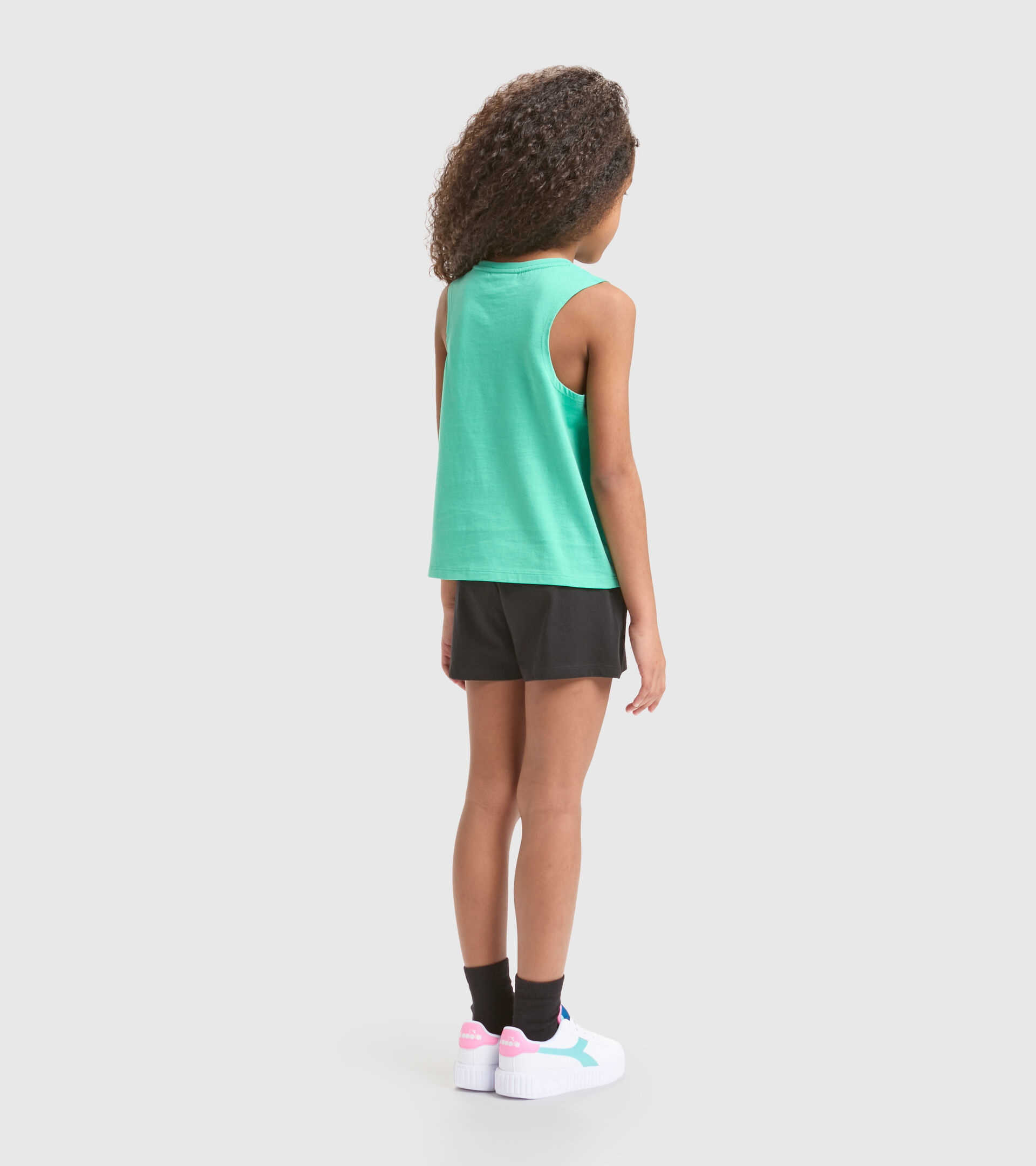 Sports vest top/shorts set - Girls JG.SET SL BLOOM BISCAY GREEN - Diadora
