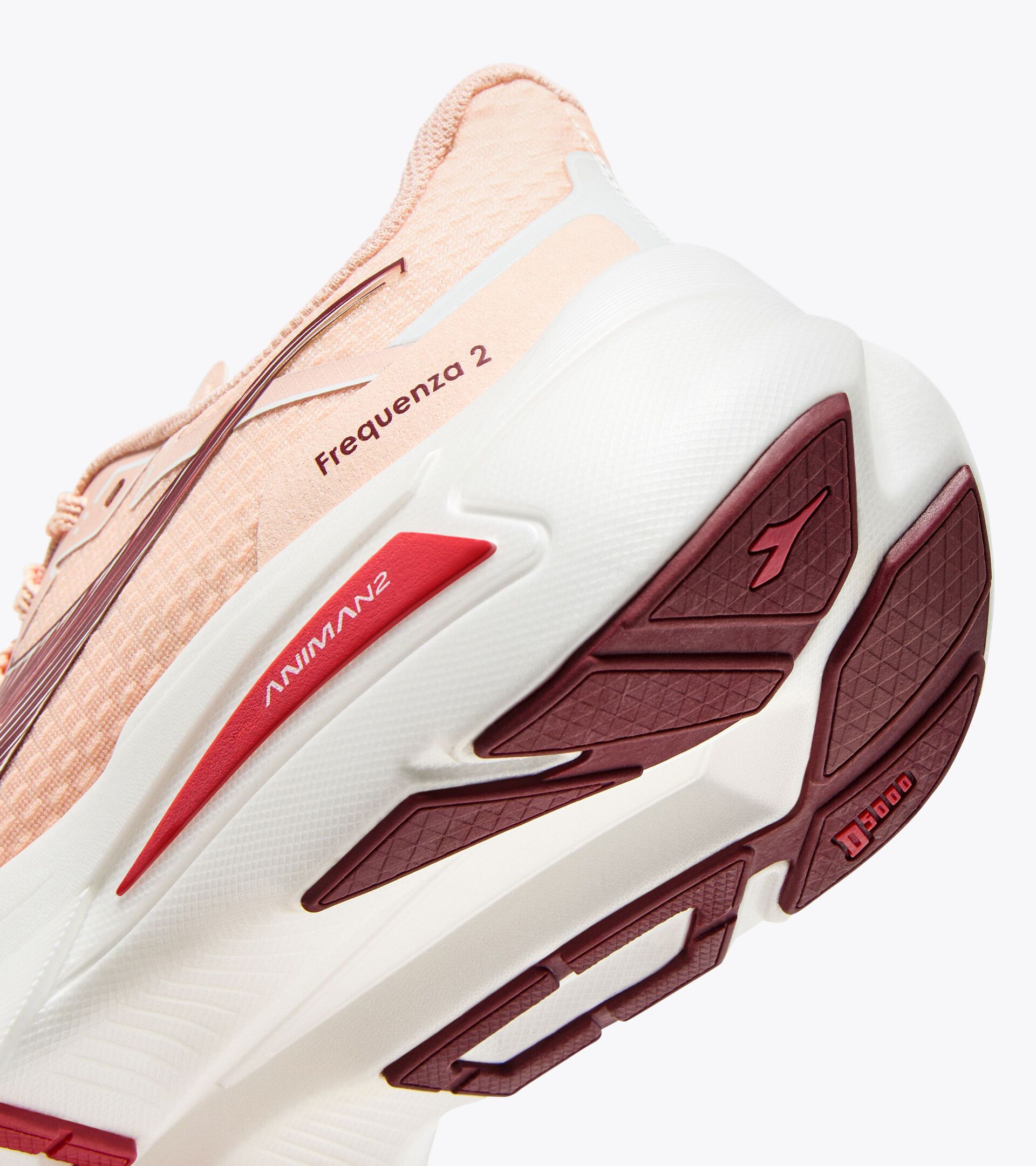 Running shoe - Lightness and reactivity - Women&rsquo;s FREQUENZA 2 W SCALLOP SHELL/WINERY - Diadora
