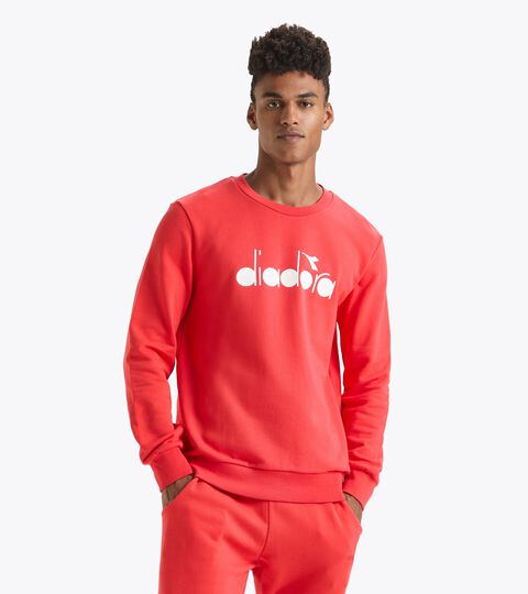 Sweatshirt - Made in Italy - Gender Neutral SWEATSHIRT CREW LOGO BITTERSWEET RED - Diadora