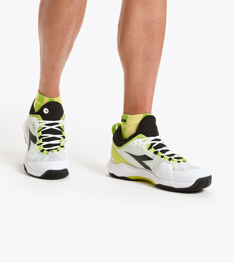 SPEED BLUSHIELD FLY 3 + CLAY, BIANCO/NERO/LIME GREEN Footwear Sport UOMO SPEED BLUSHIELD FLY 3 + CLAY BIANCO/NERO/LIME GREEN Diadora