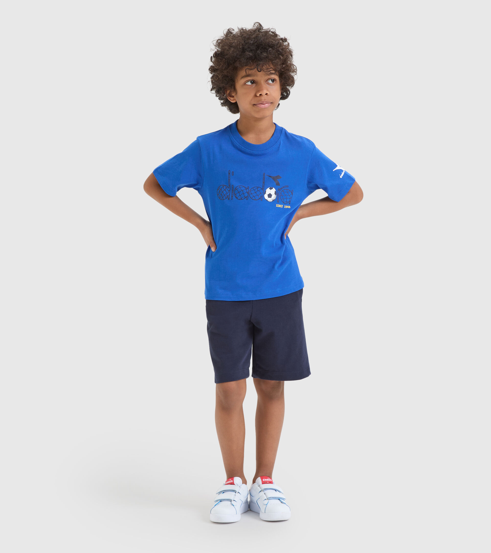 Cotton sports T-shirt - Boy’s JB.T-SHIRT SS DIADORA FC PRINCESS BLUE - Diadora