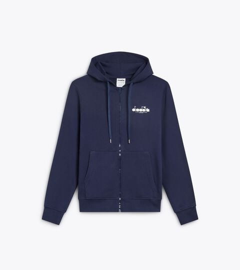 HOODIE FZ LOGO, CLASSIC NAVY Zipped hoodie - All-Gender HOODIE FZ LOGO CLASSIC NAVY - Diadora