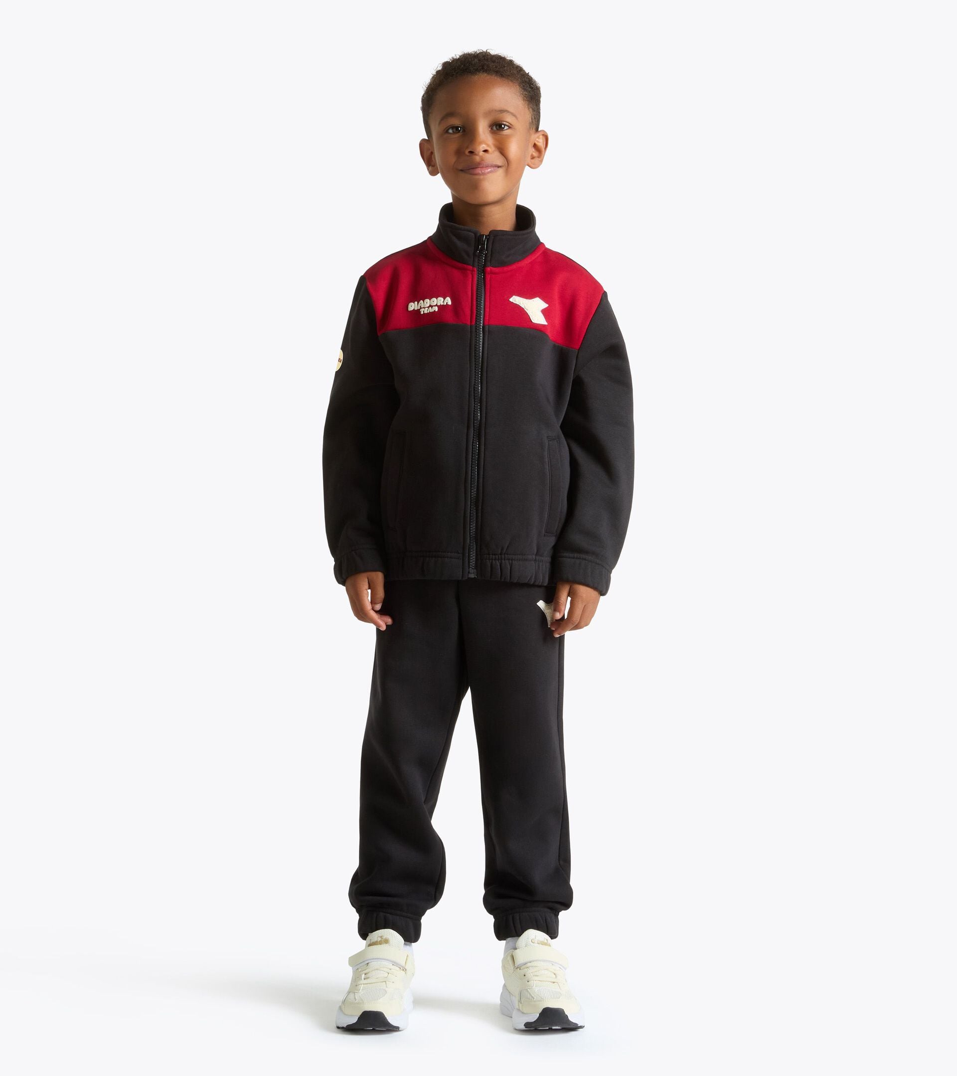 Ch&aacute;ndal de triacetato - Regular - Ni&ntilde;os y ni&ntilde;as JB. TRACKSUIT FZ LOGO (BR) NEGRO - Diadora