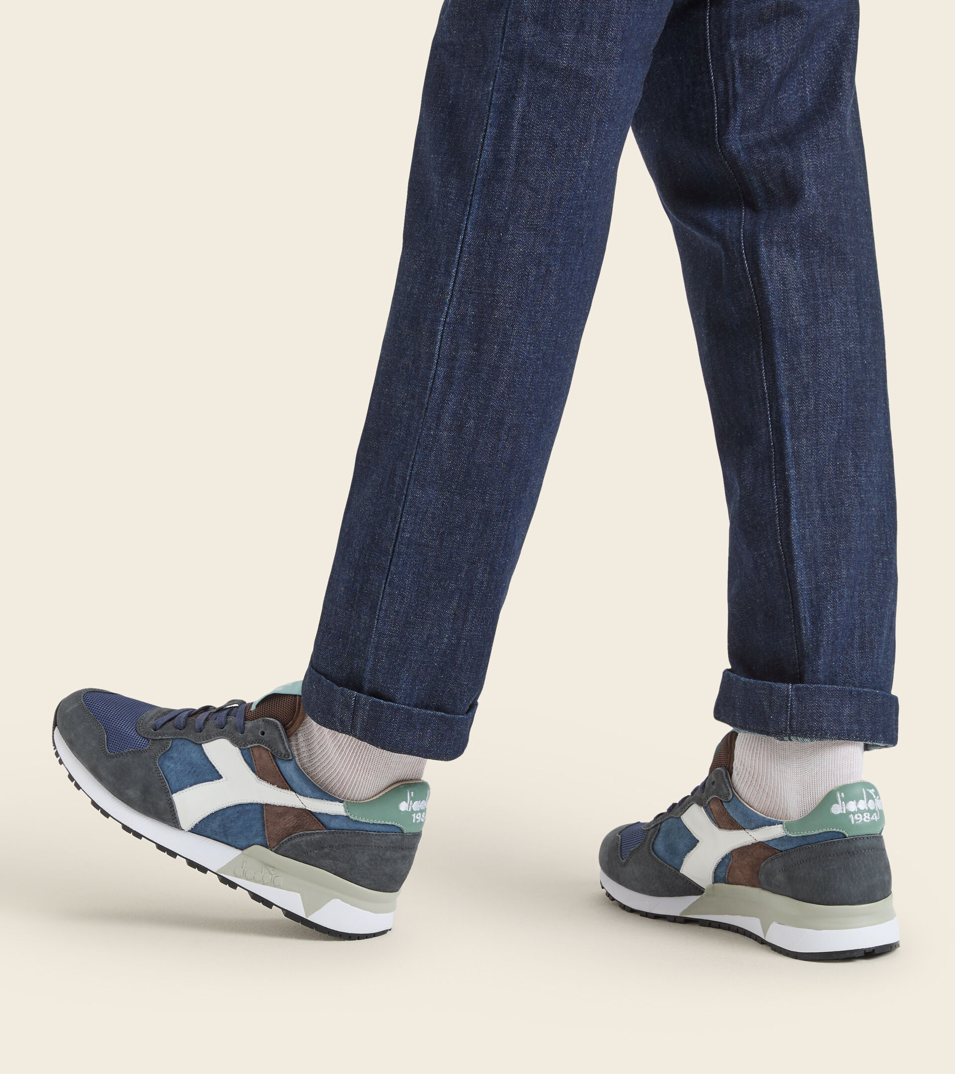 Made in Italy Heritage shoe - Men TRIDENT 90 SUEDE SW REEF GRAY - Diadora