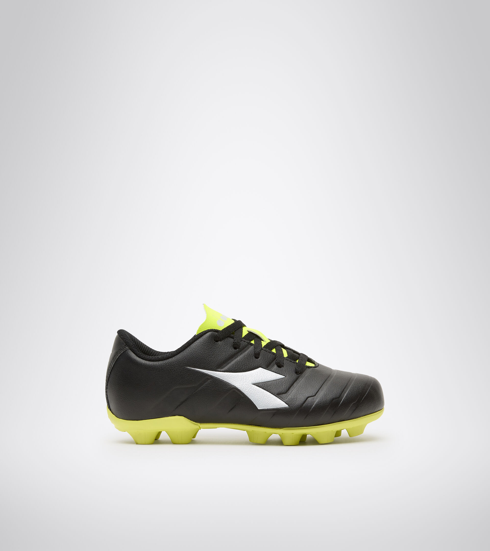 Hard ground football boot - Unisex kids PICHICHI 3 MD JR BLACK/YELLOW FL DD/SILVER - Diadora