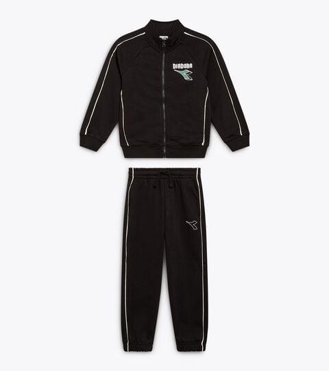 JB. TRACKSUIT FZ LOGO (BR), BLACK Tracksuit made with brushed fleece - Boy
 JB. TRACKSUIT FZ LOGO (BR) BLACK - Diadora