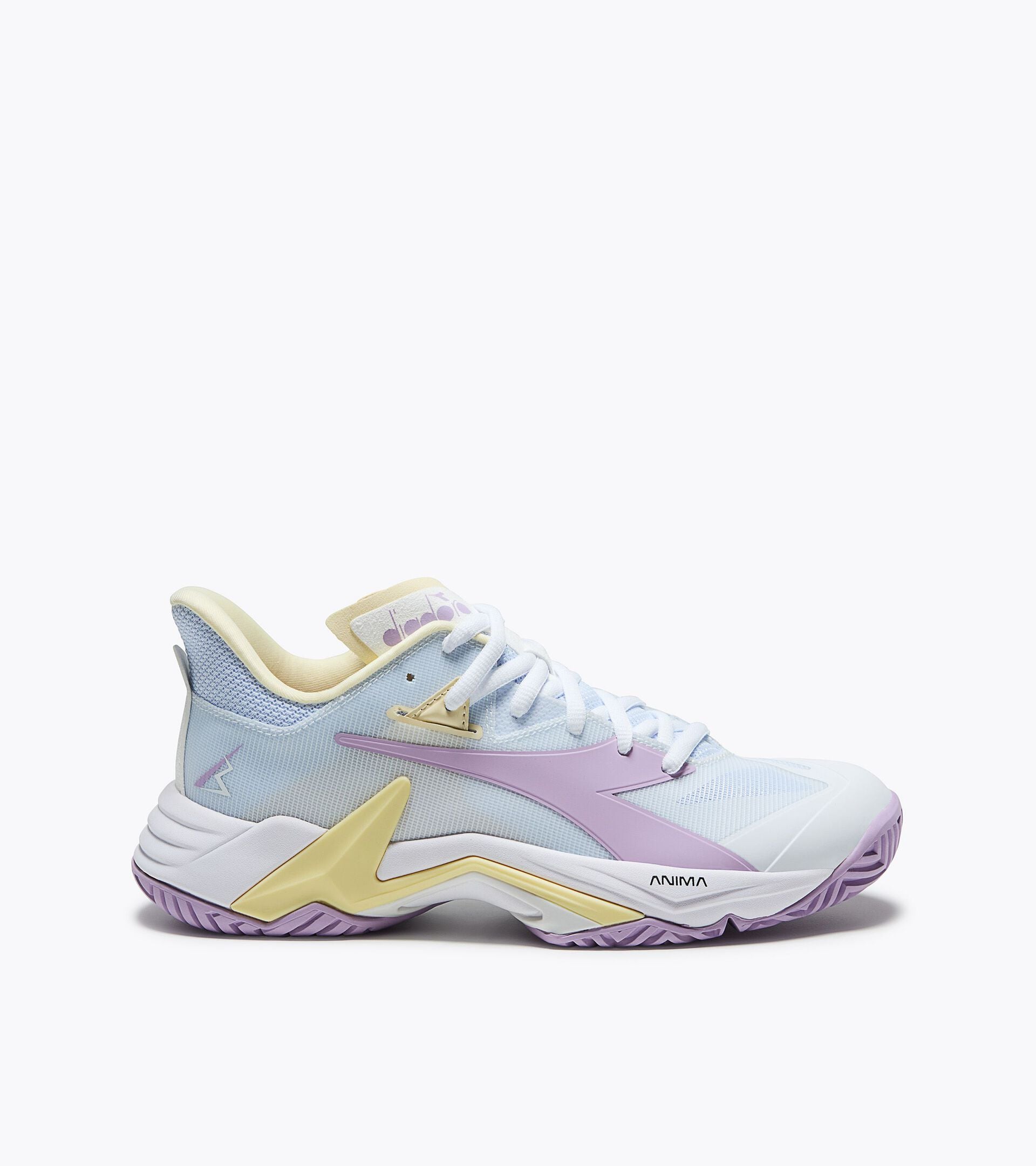 Tennis shoe for hard surfaces and clay courts - Stability - Women&rsquo;s
 B.ICON 3 W AG WHITE/ORCHID BLOOM - Diadora