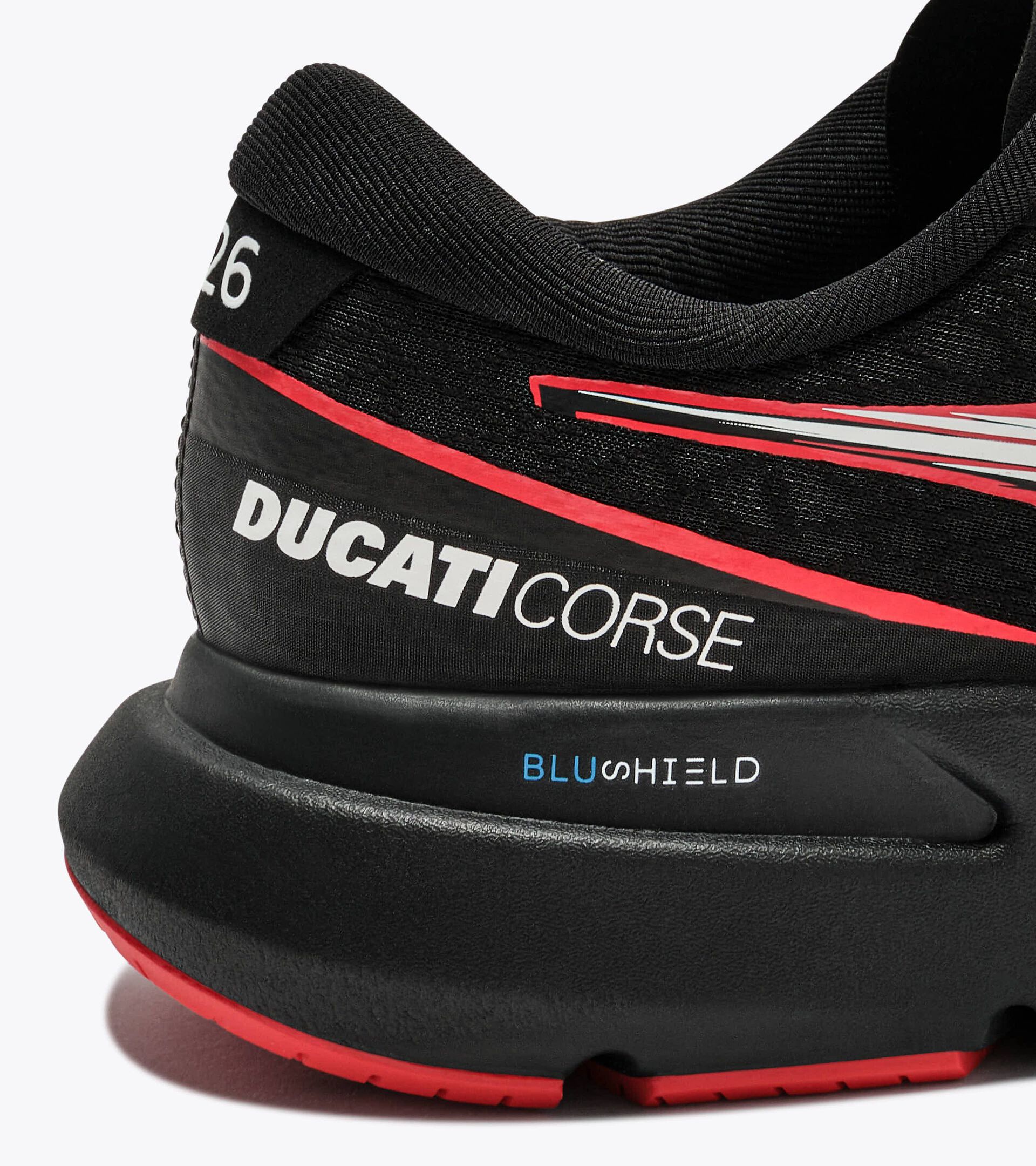 Zapatilla de running diadora X Ducati Corse - Hombre  DUCATI VELOCE 100TH BLACK/DUCATI MGP RED/BLACK - Diadora