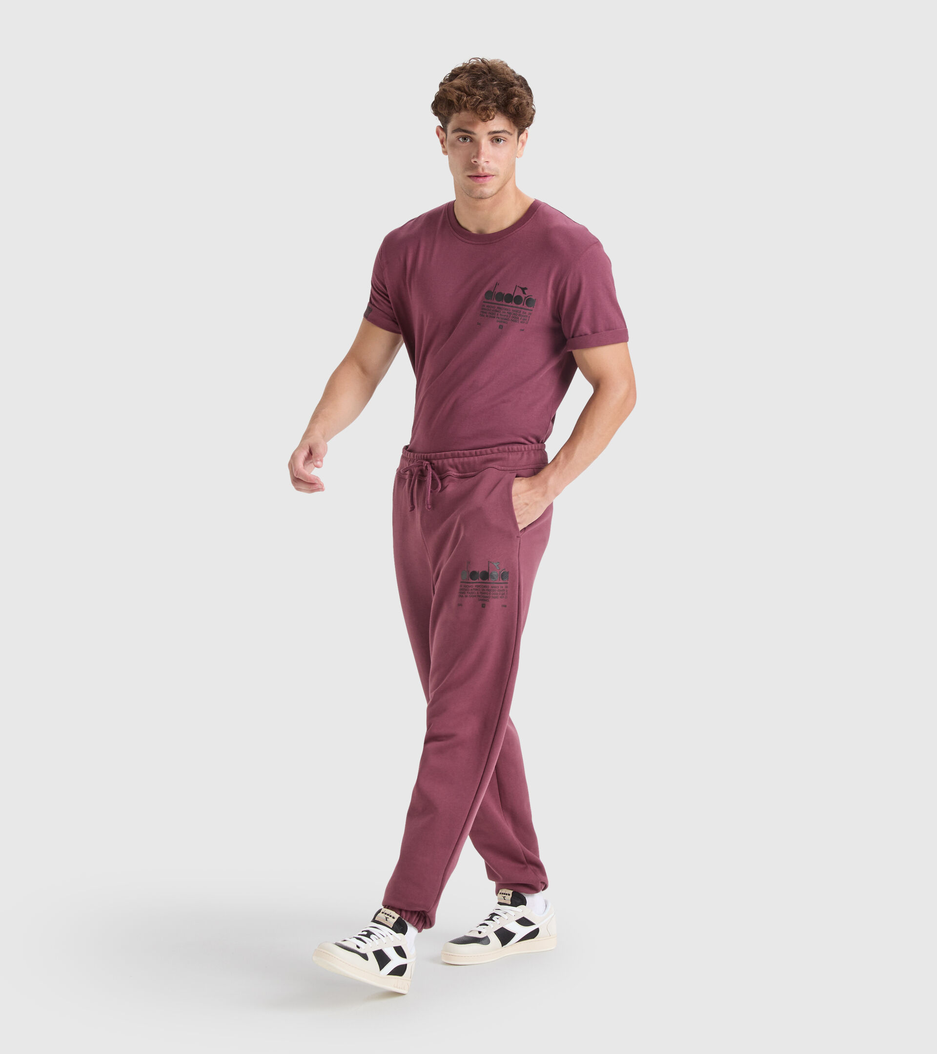 Pantalon de sport en coton - Unisexe PANT MANIFESTO VIOLETS ECRASE - Diadora