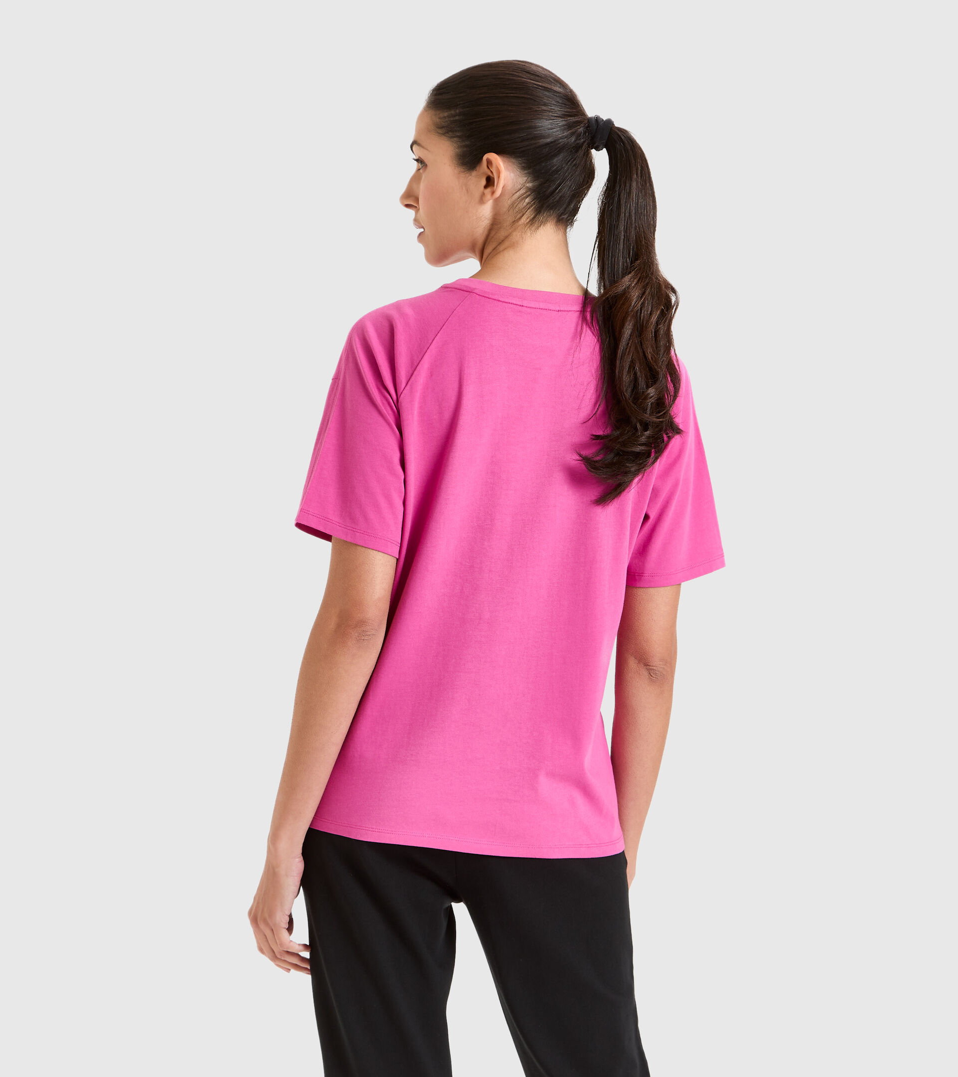 Cotton sports T-shirt - Women L.T-SHIRT SS CHROMIA PINK IBIS - Diadora