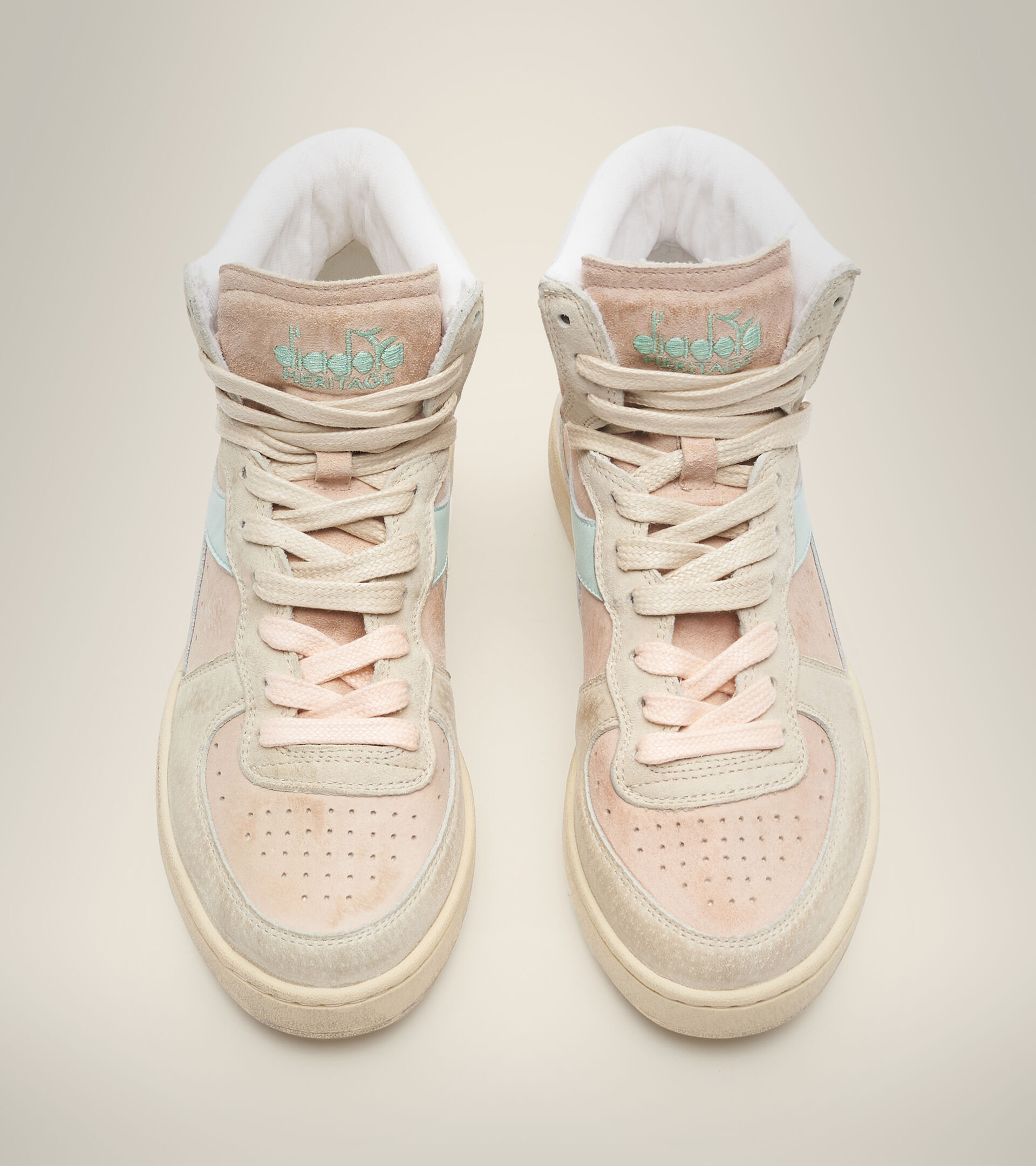 Heritage shoe - Unisex MI BASKET PIGSKIN USED BELLINI PINK - Diadora