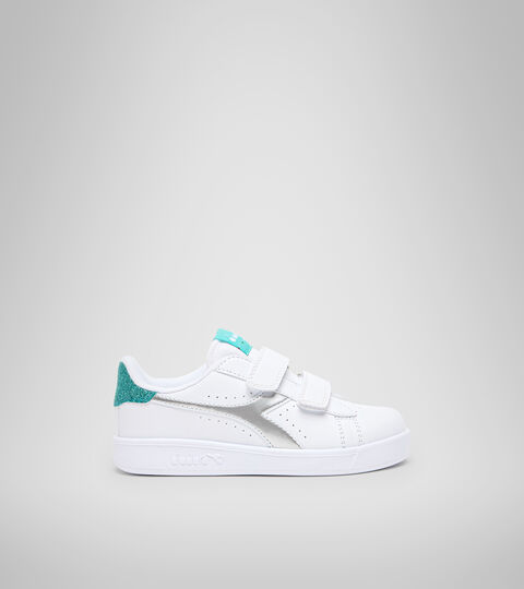 Sports shoes - Kids 4-8 years GAME P PS GIRL WHITE/BLUE TURQUOISE - Diadora