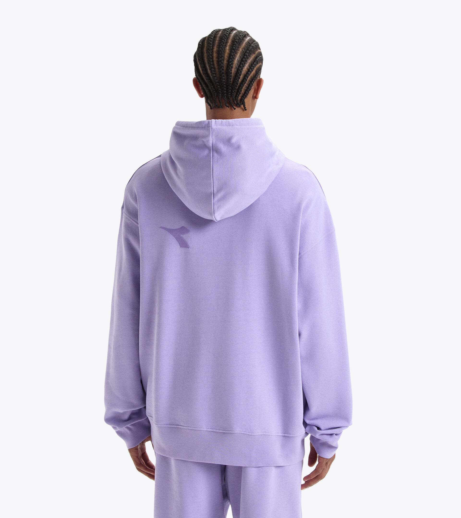 Cotton hoodie - Gender neutral HOODIE SPW LOGO PURPLE ROSE - Diadora