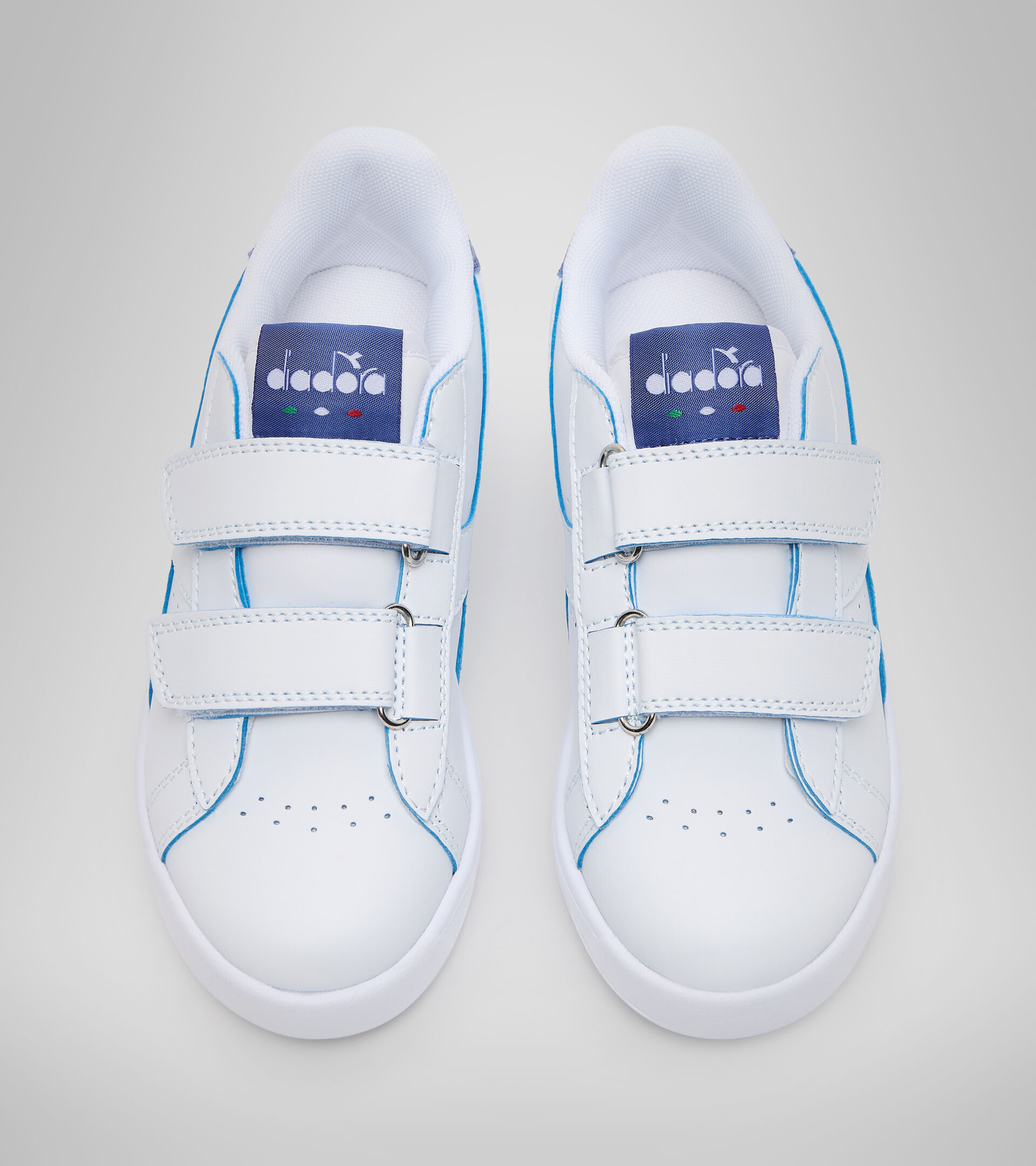 Sports shoes - Kids 4-8 years GAME P SMASH PS WHITE/BLUE EYES - Diadora