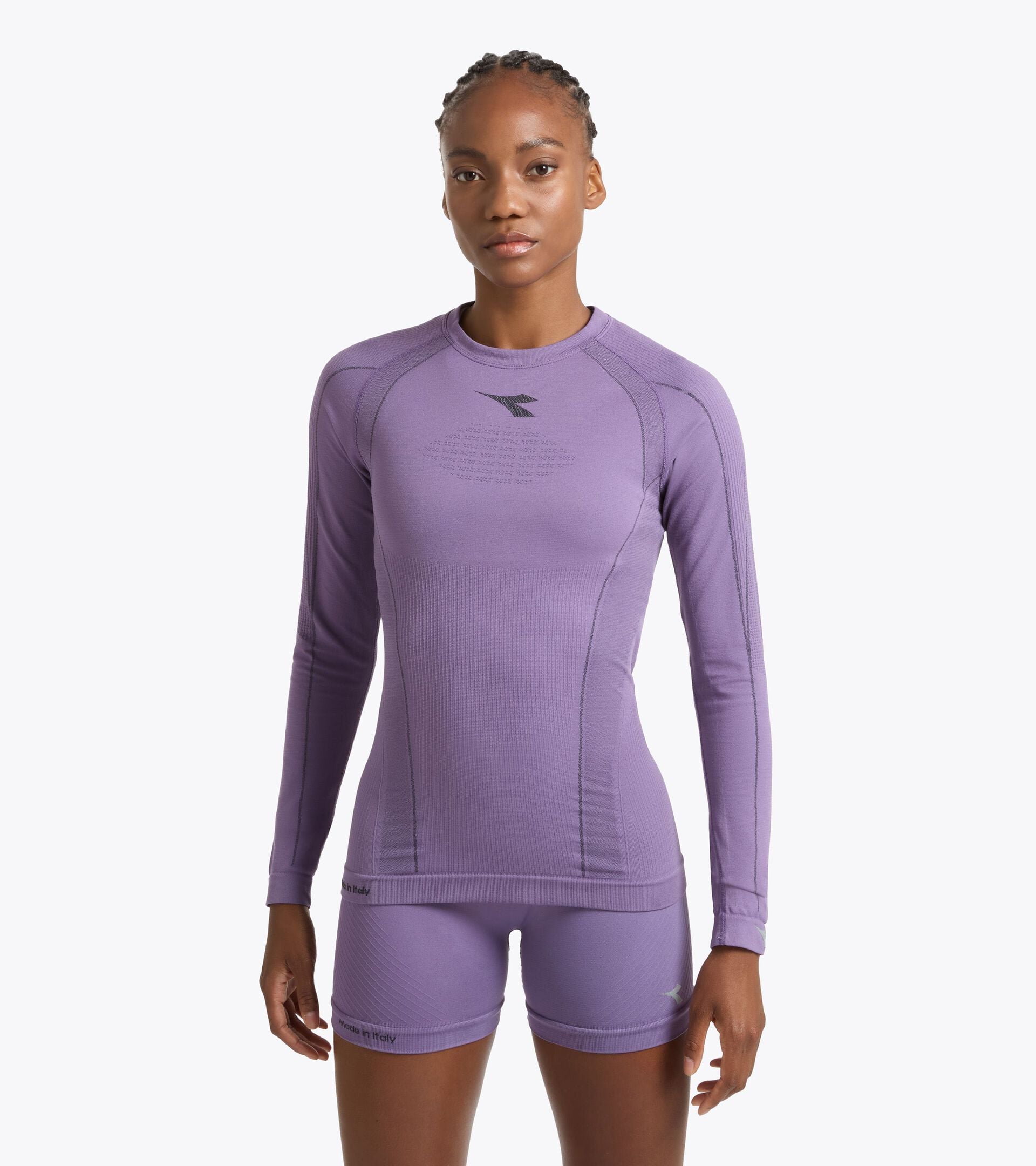 Made In Italy technical shirt - Running - Women&rsquo;s
 STRATOZERO LS T-SHIRT W VIOLET GRAPE COMPOTE - Diadora