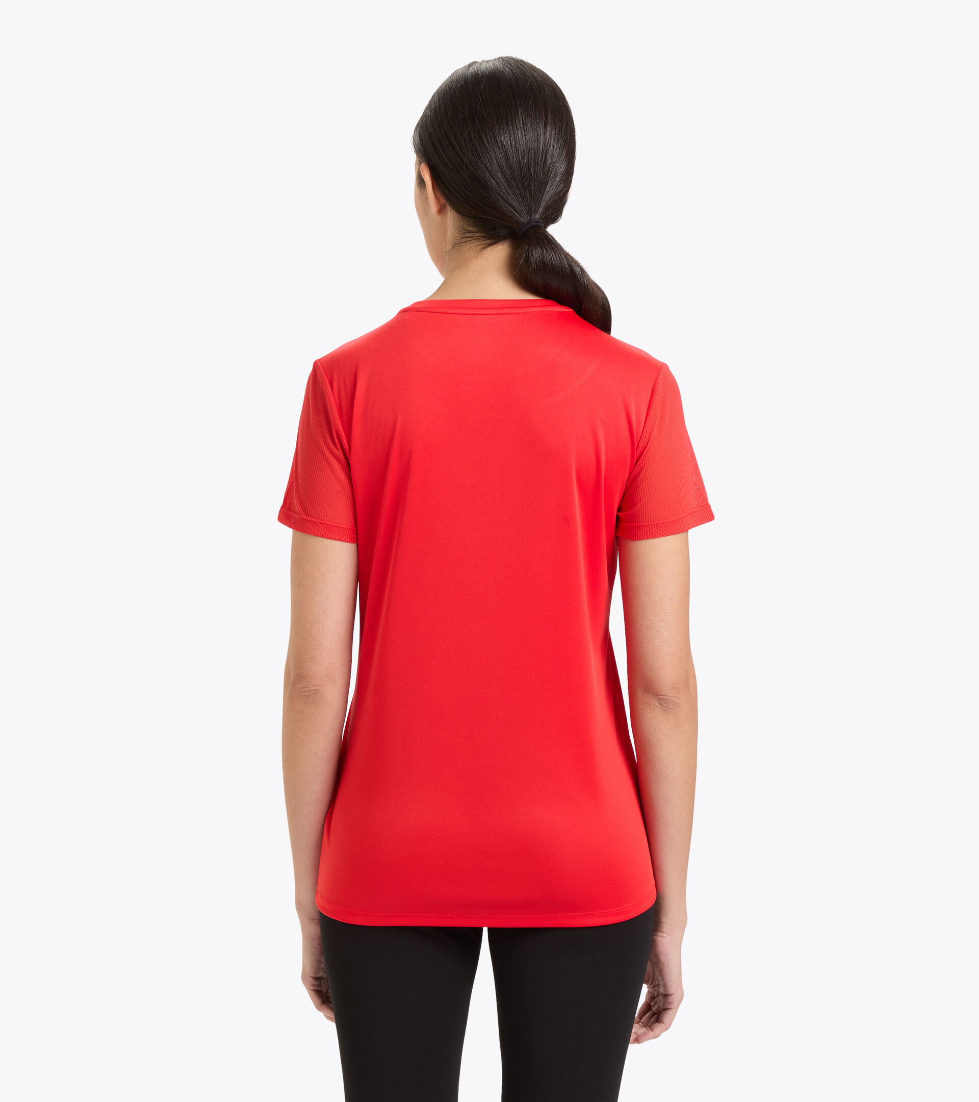 T-shirt de running en polyester - Femme L. SS CORE TEE ROUGE ARDENT - Diadora