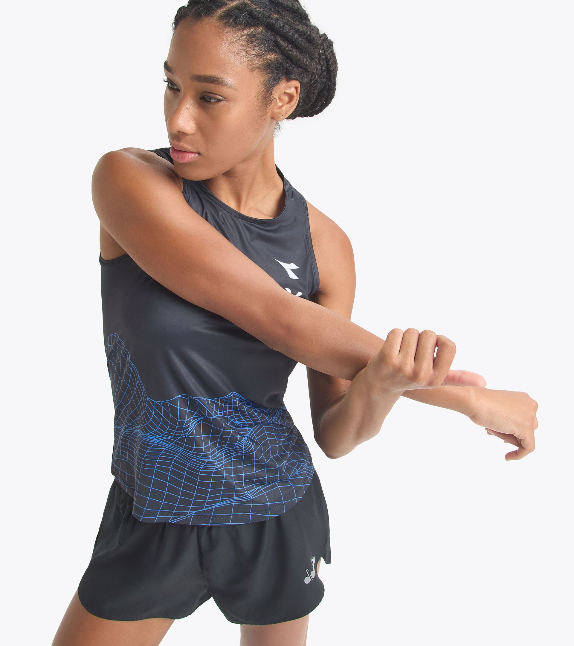 Running-Tanktop Runaway - Leichtes Gewebe - Damen L. SUPER LIGHT TANK RUNAWAY SCHWARZ - Diadora