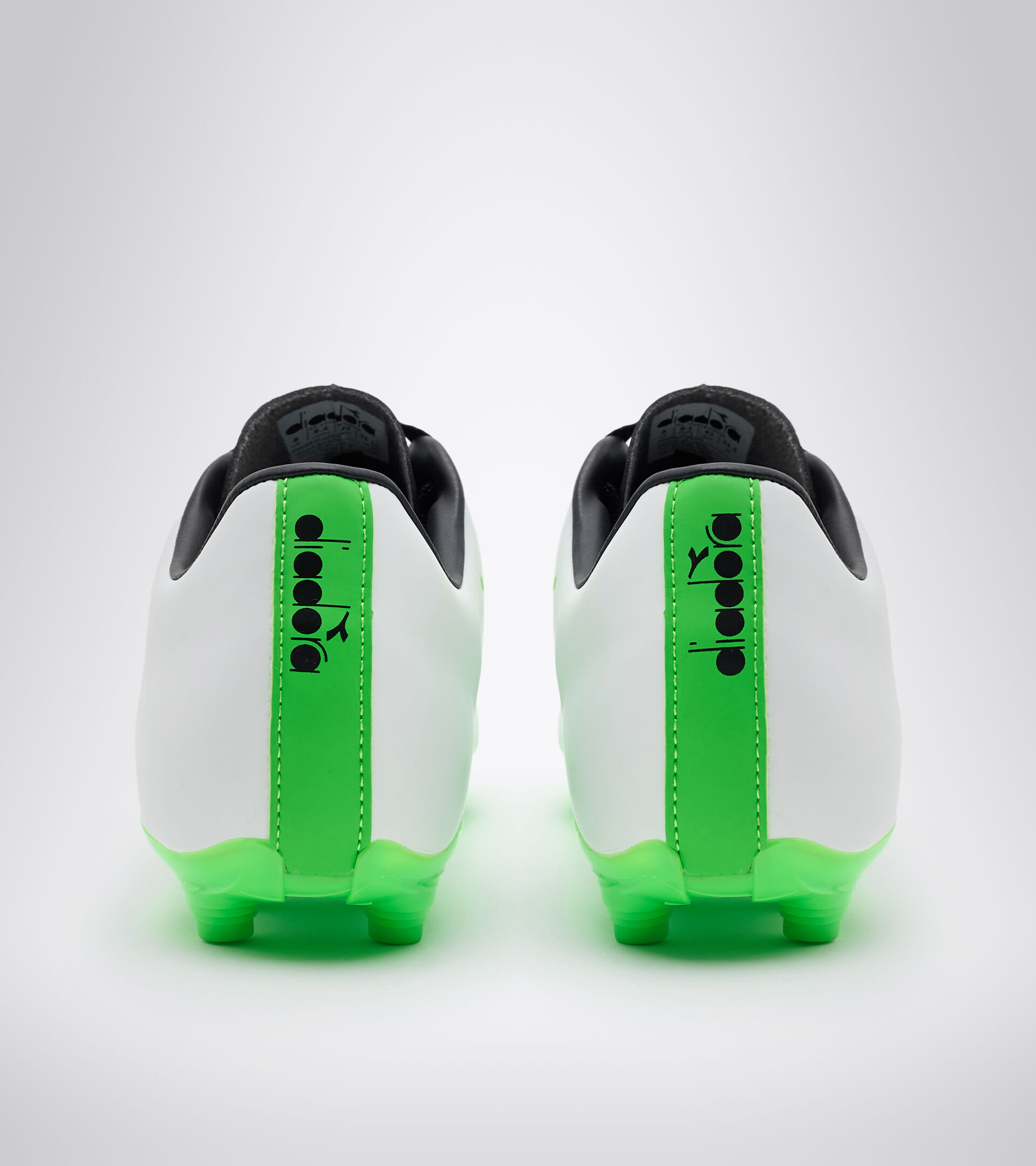 Firm ground football boots PICHICHI 4 MG14 WHITE/GREEN FLUO/BLACK - Diadora