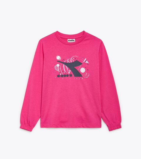 Long-sleeved t-shirt - Girl JG. T-SHIRT LS GLOSS SHOCKING PINK - Diadora