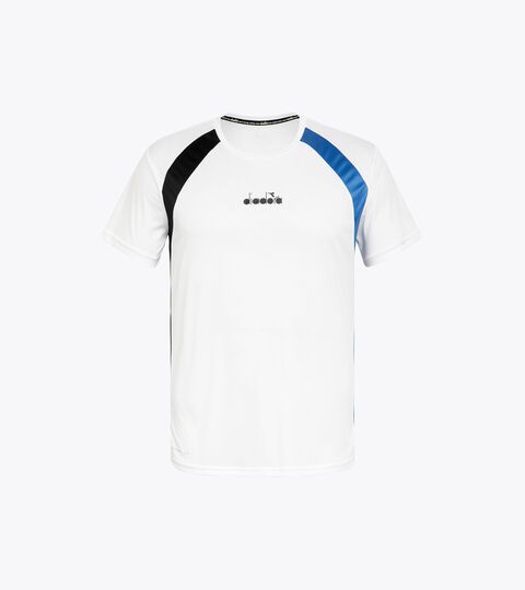 Tennis t-shirt - Men SS T-SHIRT OPTICAL WHITE/DEJA VU BLUE - Diadora