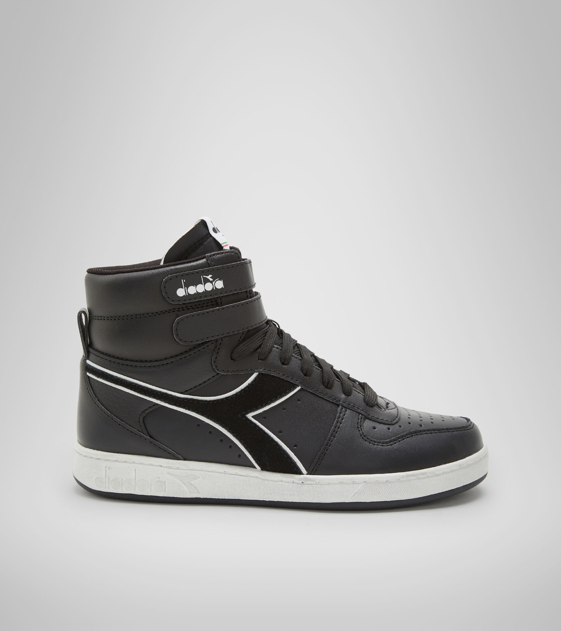 Scarpa sportiva - Unisex MAGIC BASKET MID ICONA LEATHER NERO/NERO - Diadora