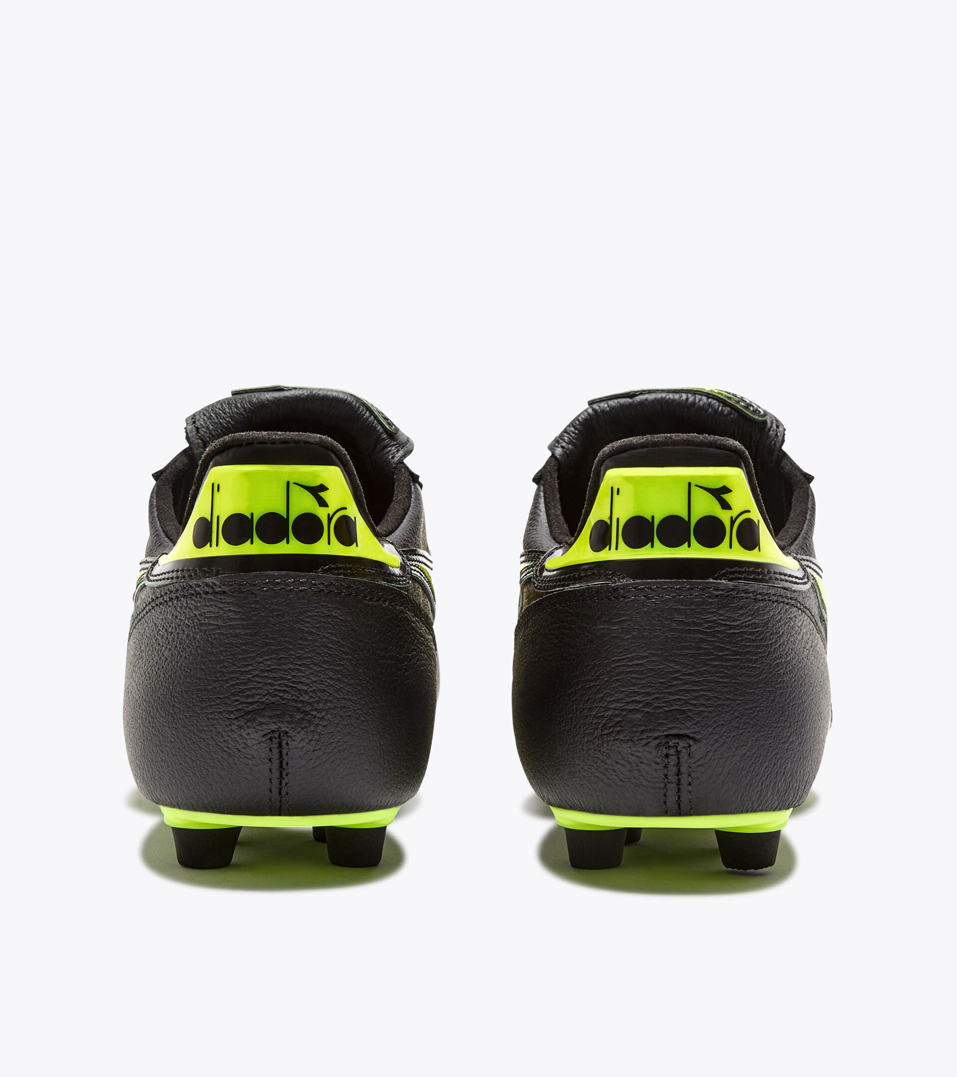 Made In Italy calcio shoe for firm grounds - All-gender BRASIL ICON ITA OG LT+ MDPU BLACK/FLUO YELLOW DIADORA - Diadora