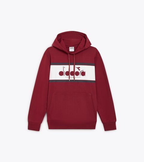 HOODIE LOGO, TAWNY-PORTWEIN Sweatshirt mit Kapuze im Colorblock - alle Geschlechter HOODIE LOGO TAWNY-PORTWEIN - Diadora