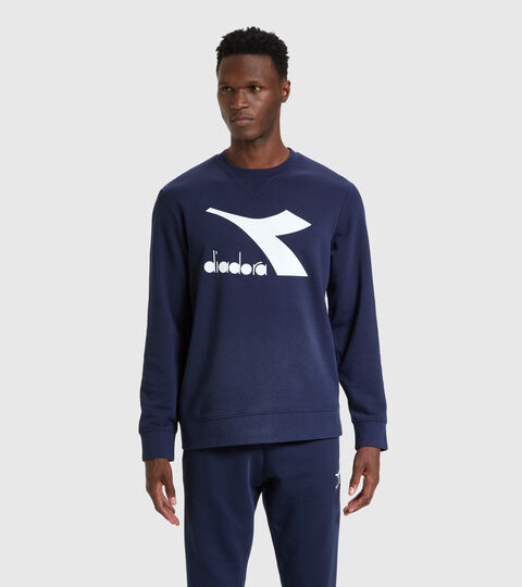 Crew-neck sweatshirt - Men SWEATSHIRT CREW LOGO CHROMIA CLASSIC NAVY - Diadora