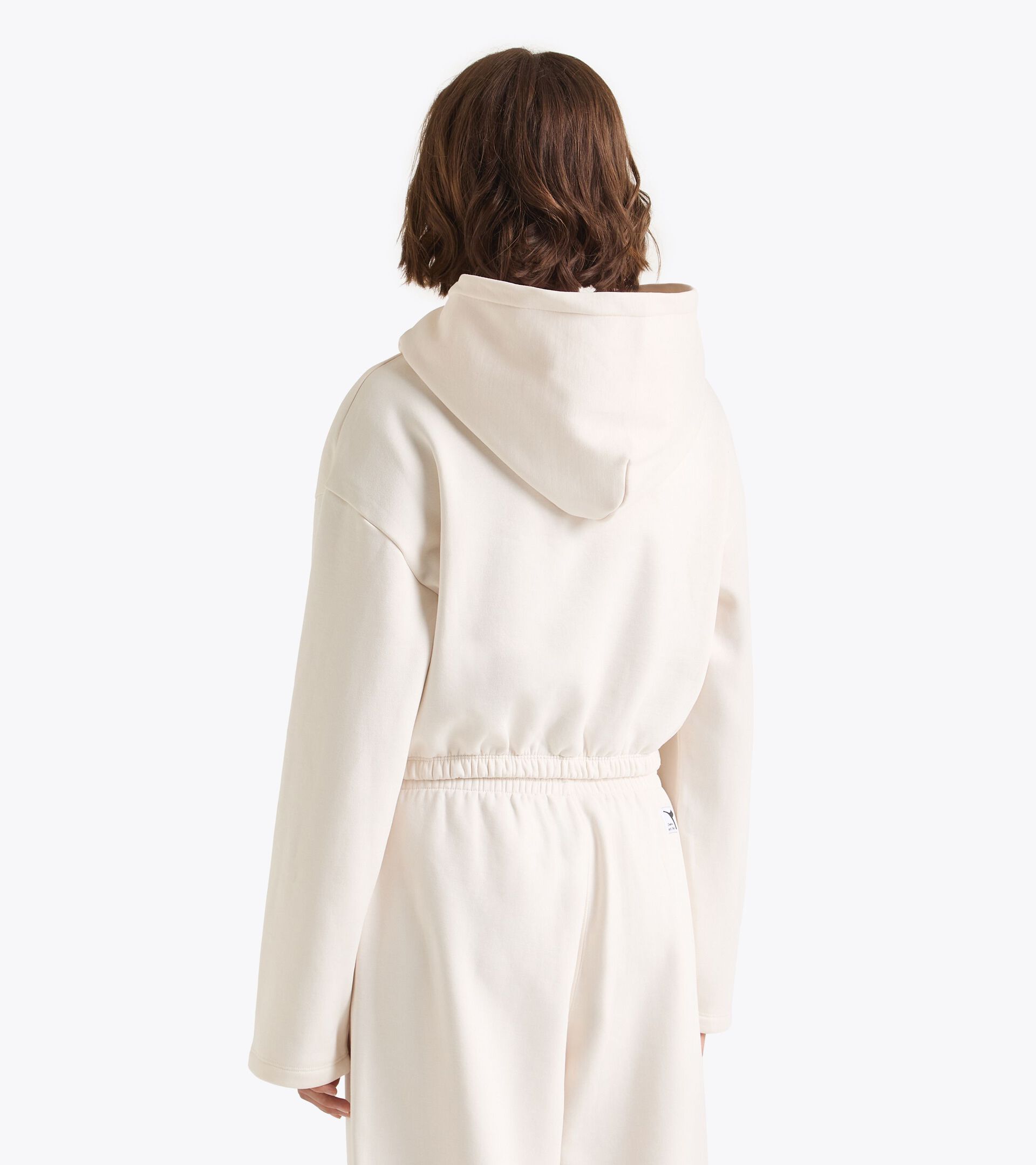 Cropped hoodie - Women's
 L. HOODIE ATHL. LOGO WHISPER WHITE - Diadora