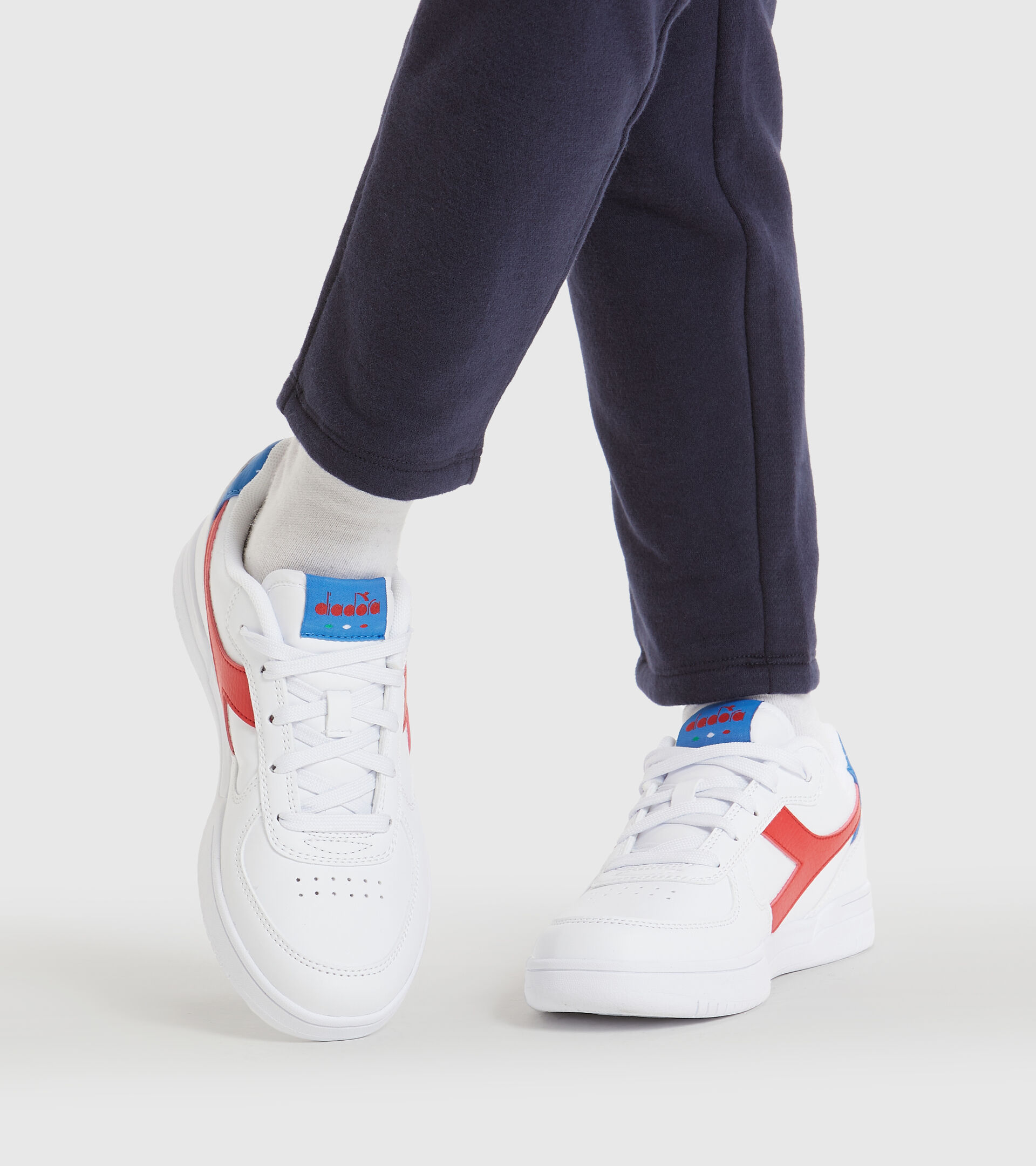 Sports shoes - Youth 8-16 years RAPTOR LOW GS WHITE/TOMATO RED - Diadora