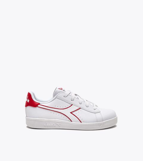 Sports shoes - Youth 8-16 years GAME P GS WHITE/BITTERSWEET RED - Diadora
