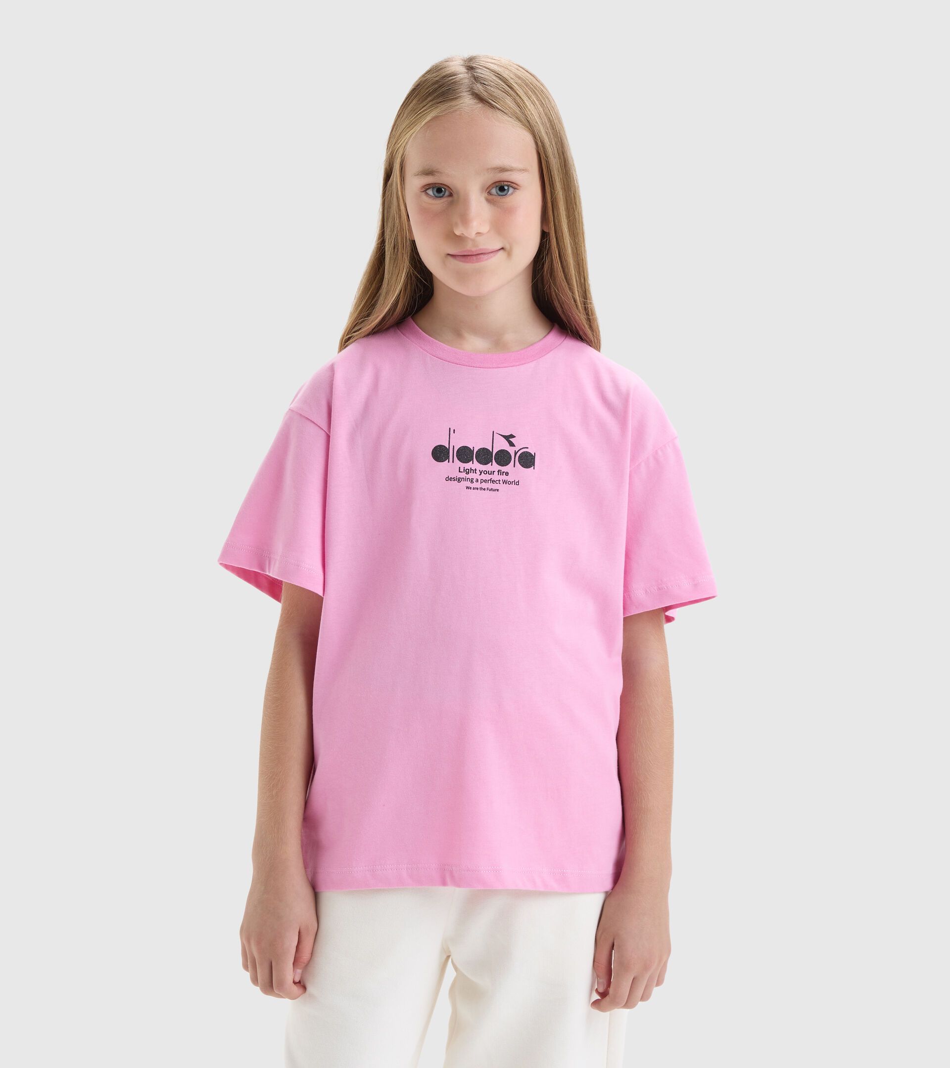 Logo T-shirt - Girl JG.T-SHIRT D PINK MOTHER-OF-PEARL - Diadora