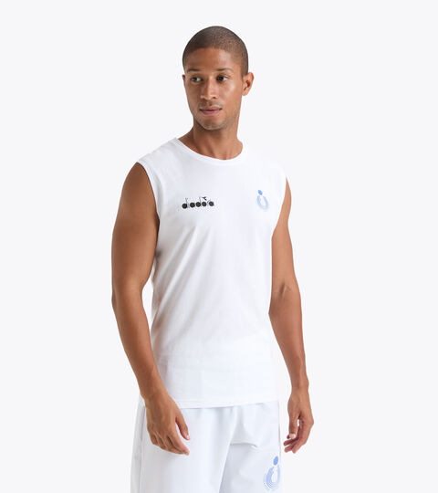 T-shirt sans manches homme - Équipe Nationale de Beach Volley SLEEVELESS ALLENAMENTO UOMO BV ITALIA BLANC VIF - Diadora